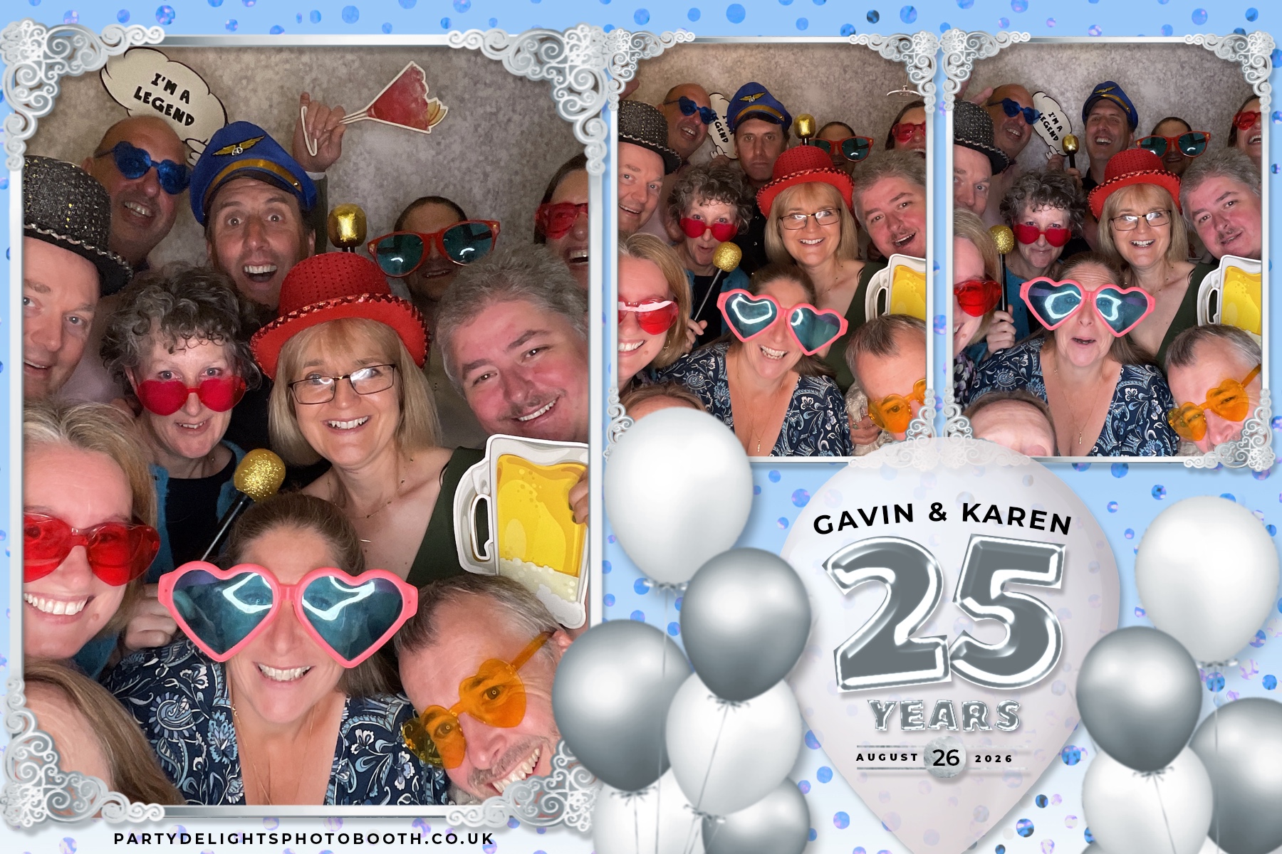 Wedding Anniversary - Karen and Gavin - Silver 25 Years | View more photos from the event at gallery.partydelightsphotobooth.co.uk/u/PartyDelightsPhotoBooth/Wedding-Anniversary-Karen-and-Gavin-Silver-25-Years