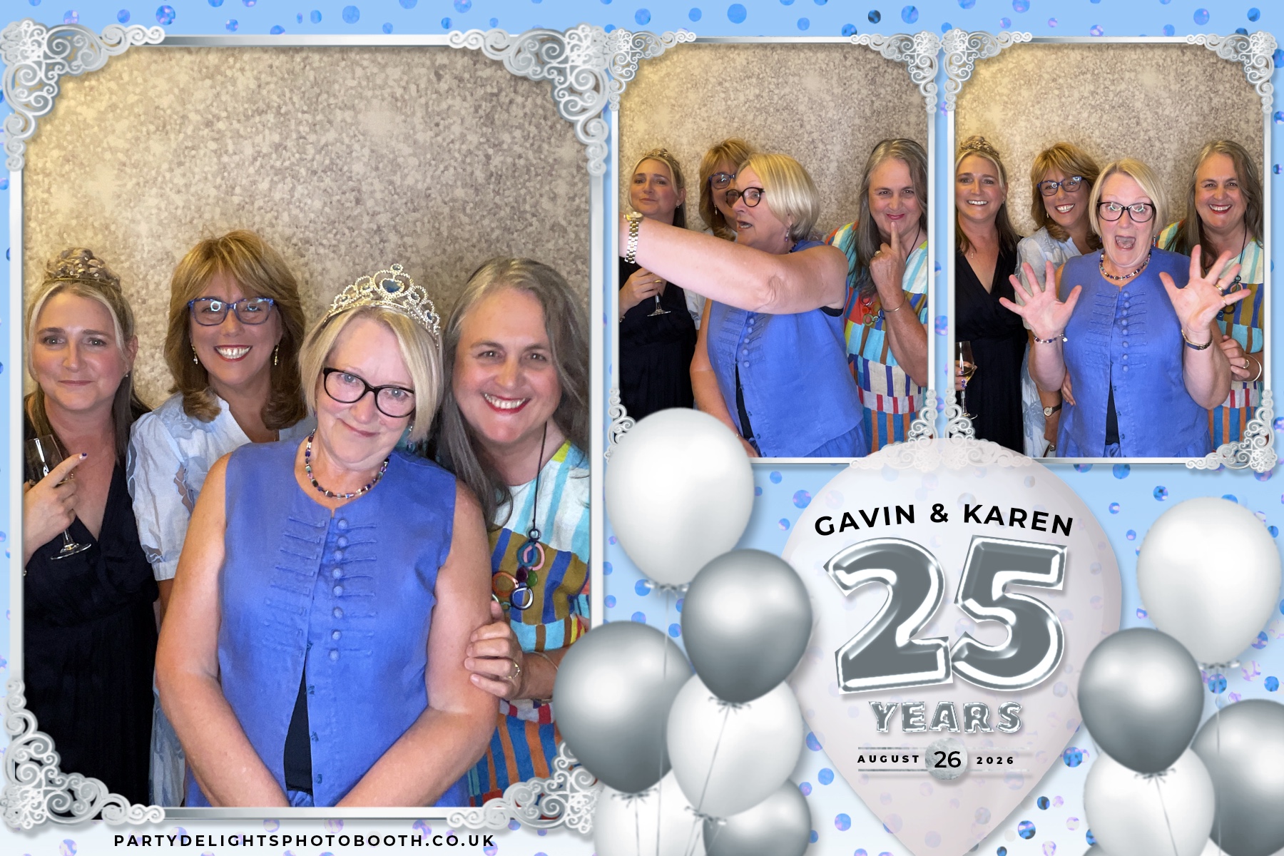 Wedding Anniversary - Karen and Gavin - Silver 25 Years | View more photos from the event at gallery.partydelightsphotobooth.co.uk/u/PartyDelightsPhotoBooth/Wedding-Anniversary-Karen-and-Gavin-Silver-25-Years