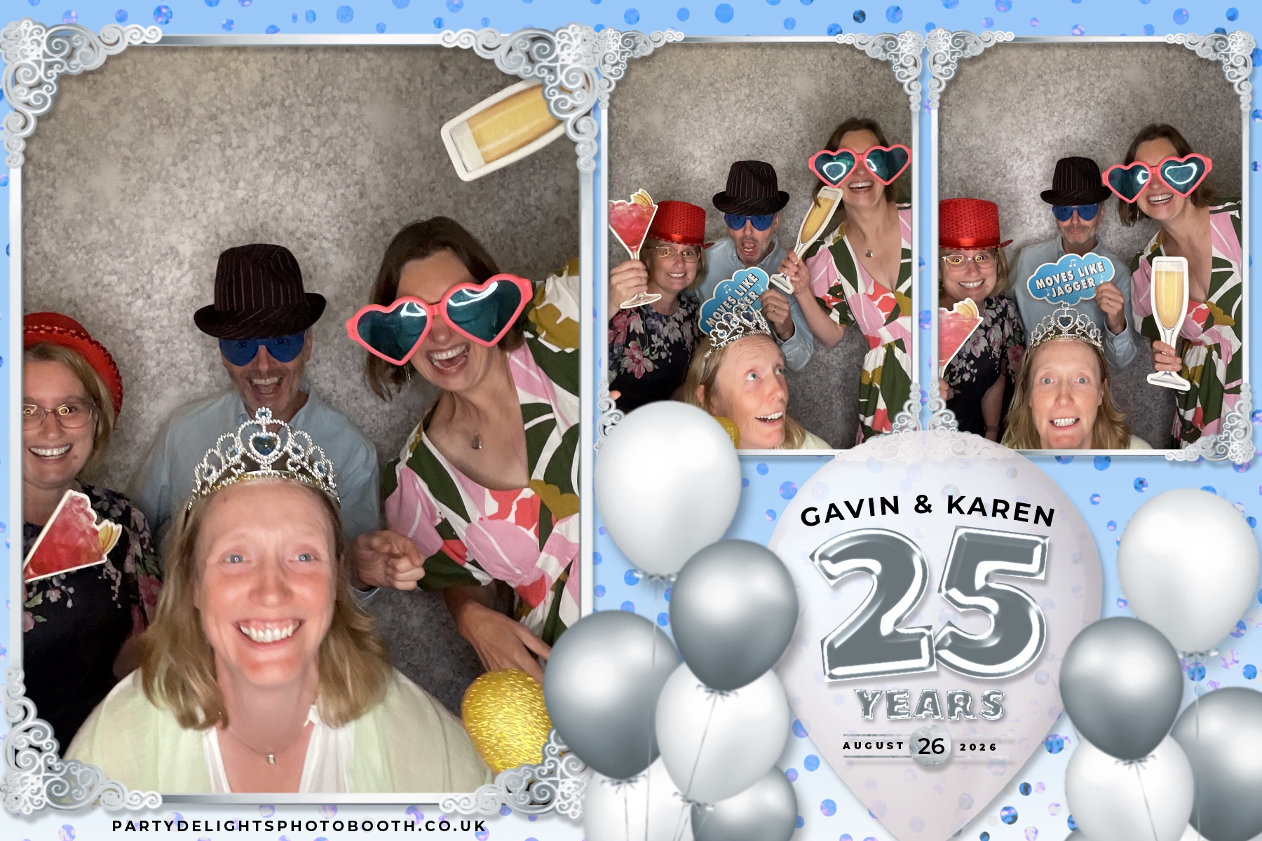 Wedding Anniversary - Karen and Gavin - Silver 25 Years | View more photos from the event at gallery.partydelightsphotobooth.co.uk/u/PartyDelightsPhotoBooth/Wedding-Anniversary-Karen-and-Gavin-Silver-25-Years