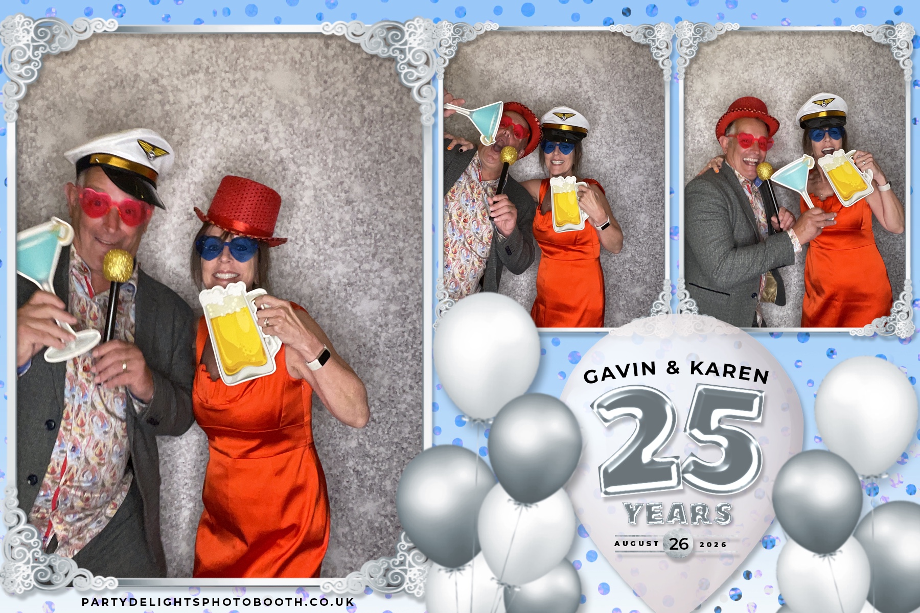 Wedding Anniversary - Karen and Gavin - Silver 25 Years | View more photos from the event at gallery.partydelightsphotobooth.co.uk/u/PartyDelightsPhotoBooth/Wedding-Anniversary-Karen-and-Gavin-Silver-25-Years