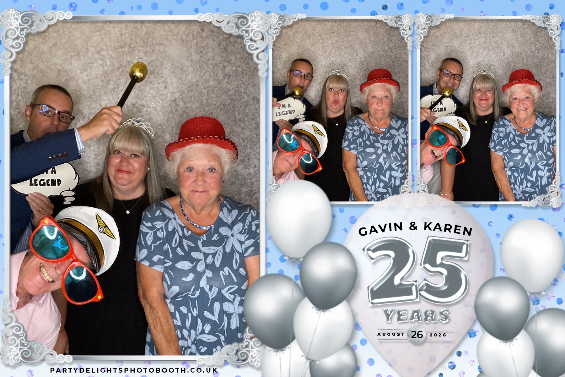 Wedding Anniversary - Karen and Gavin - Silver 25 Years | View more photos from the event at gallery.partydelightsphotobooth.co.uk/u/PartyDelightsPhotoBooth/Wedding-Anniversary-Karen-and-Gavin-Silver-25-Years