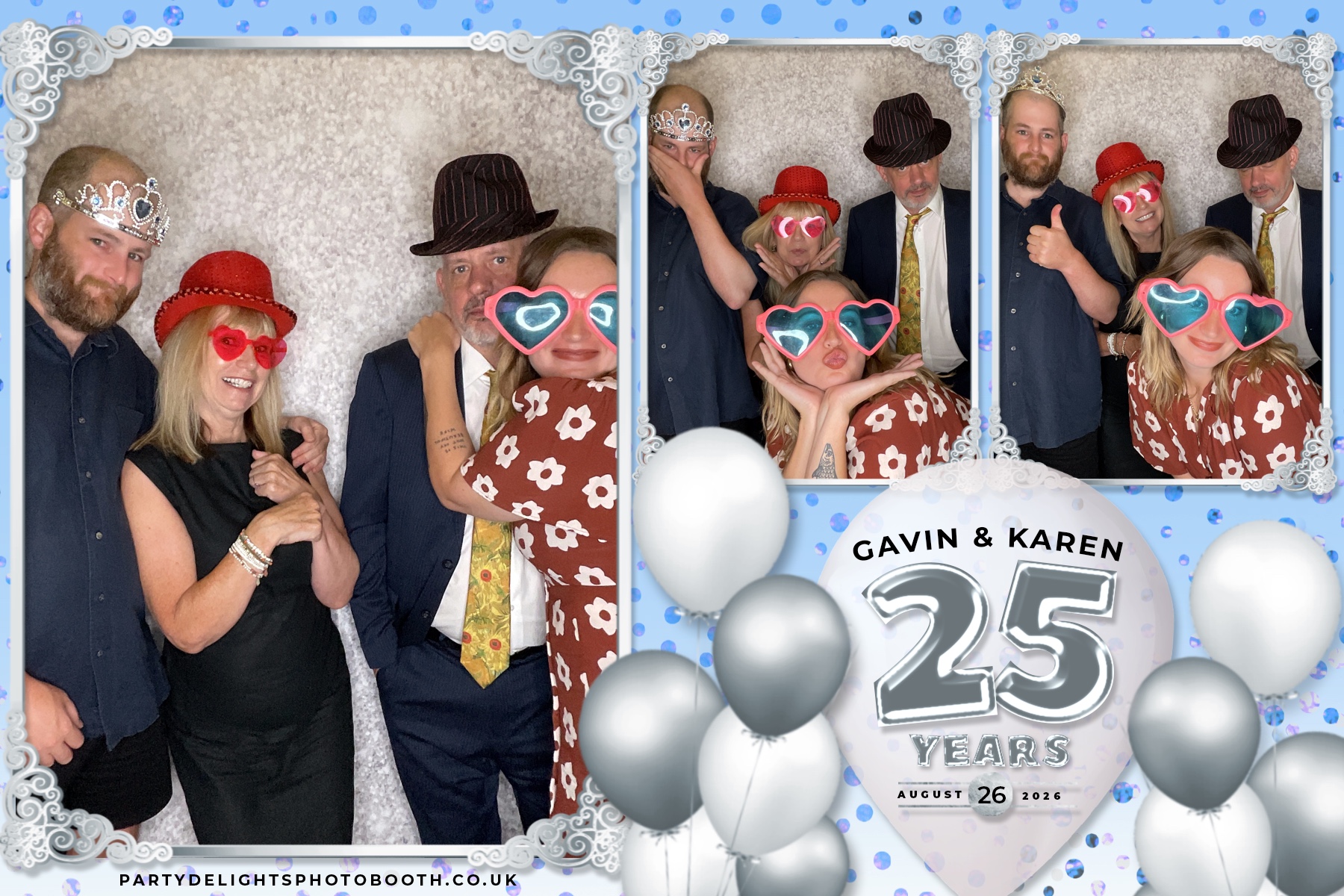 Wedding Anniversary - Karen and Gavin - Silver 25 Years | View more photos from the event at gallery.partydelightsphotobooth.co.uk/u/PartyDelightsPhotoBooth/Wedding-Anniversary-Karen-and-Gavin-Silver-25-Years