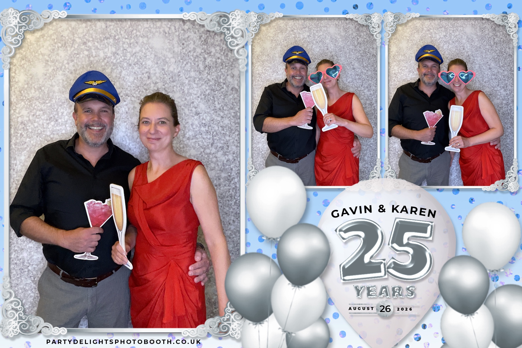 Wedding Anniversary - Karen and Gavin - Silver 25 Years | View more photos from the event at gallery.partydelightsphotobooth.co.uk/u/PartyDelightsPhotoBooth/Wedding-Anniversary-Karen-and-Gavin-Silver-25-Years