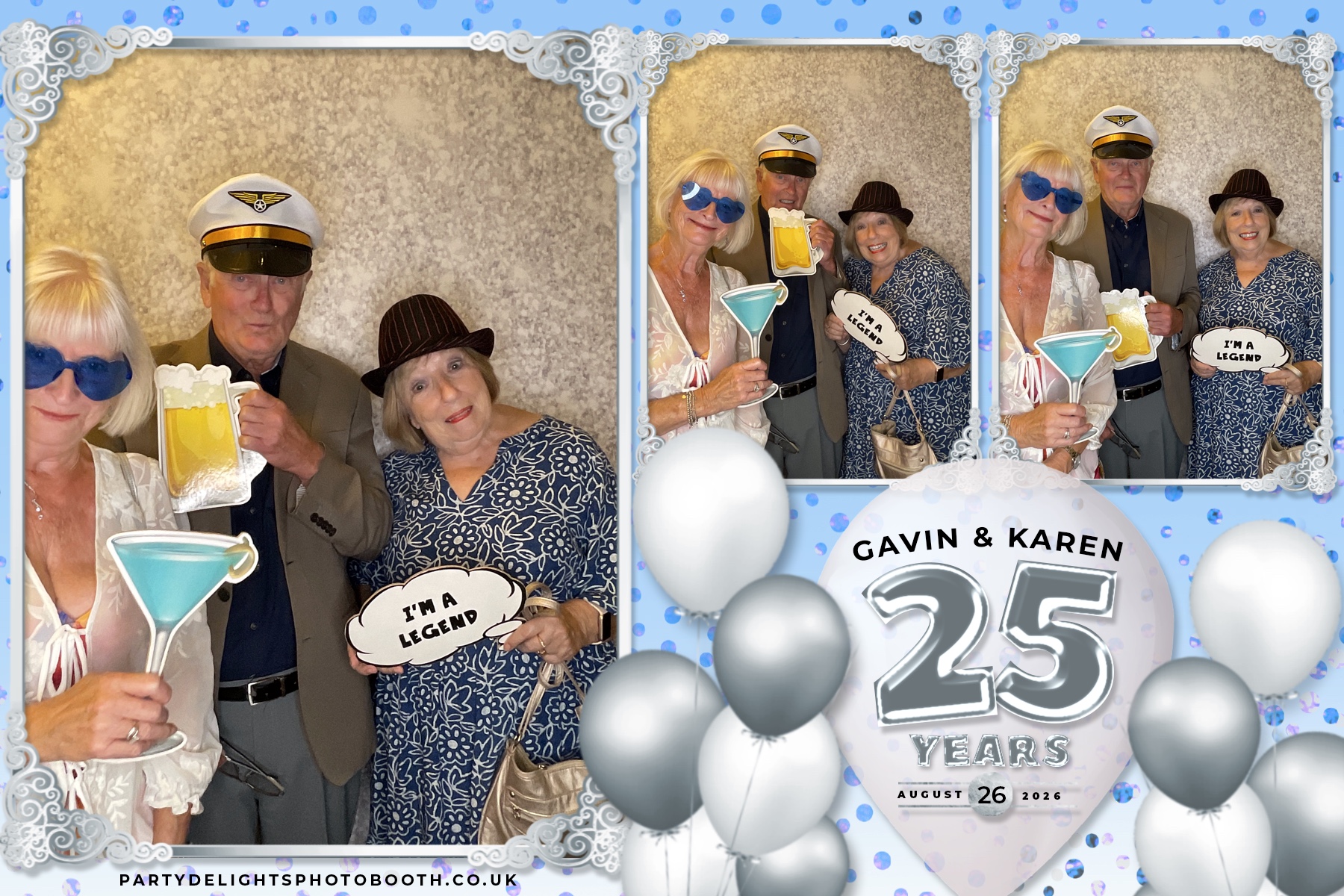 Wedding Anniversary - Karen and Gavin - Silver 25 Years | View more photos from the event at gallery.partydelightsphotobooth.co.uk/u/PartyDelightsPhotoBooth/Wedding-Anniversary-Karen-and-Gavin-Silver-25-Years