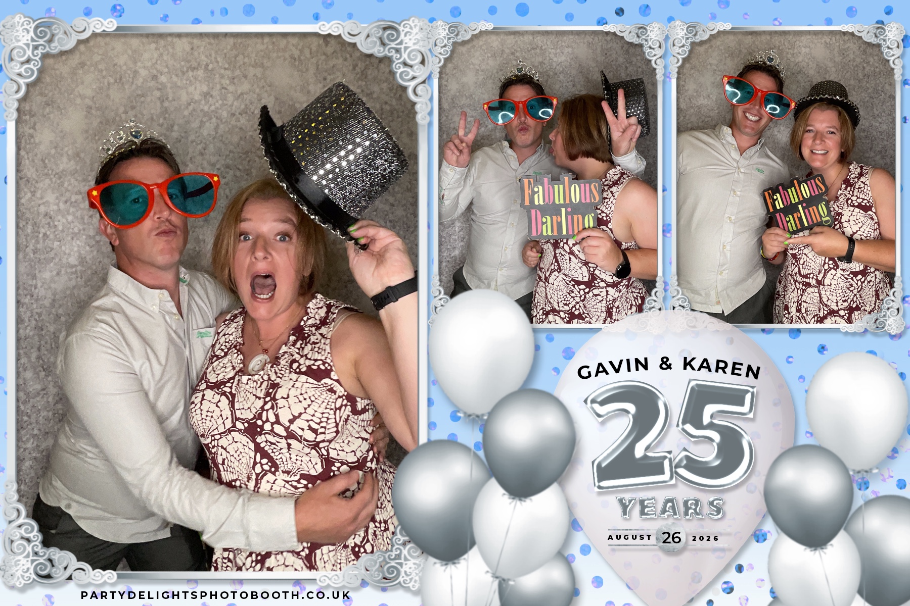Wedding Anniversary - Karen and Gavin - Silver 25 Years | View more photos from the event at gallery.partydelightsphotobooth.co.uk/u/PartyDelightsPhotoBooth/Wedding-Anniversary-Karen-and-Gavin-Silver-25-Years