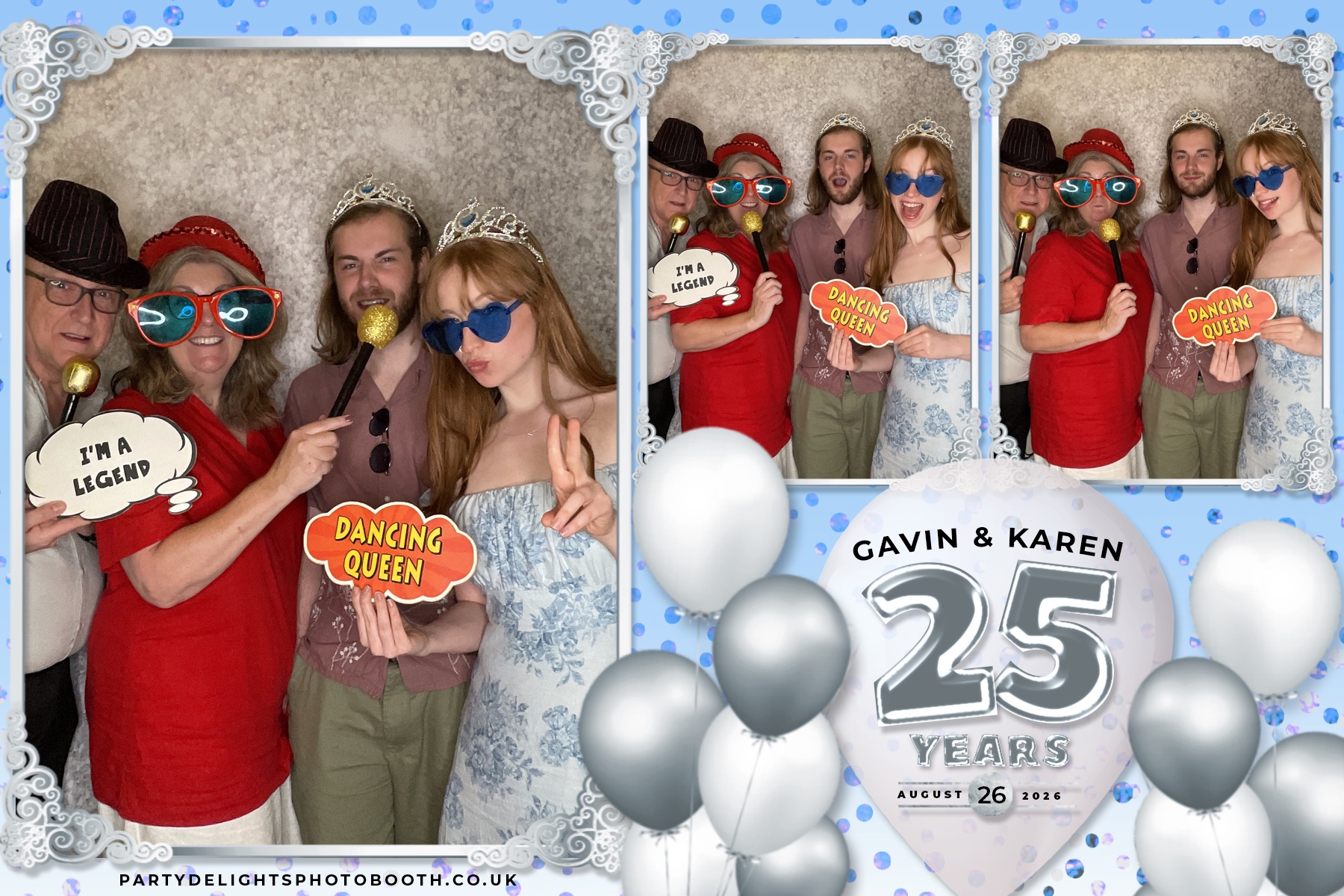 Wedding Anniversary - Karen and Gavin - Silver 25 Years | View more photos from the event at gallery.partydelightsphotobooth.co.uk/u/PartyDelightsPhotoBooth/Wedding-Anniversary-Karen-and-Gavin-Silver-25-Years