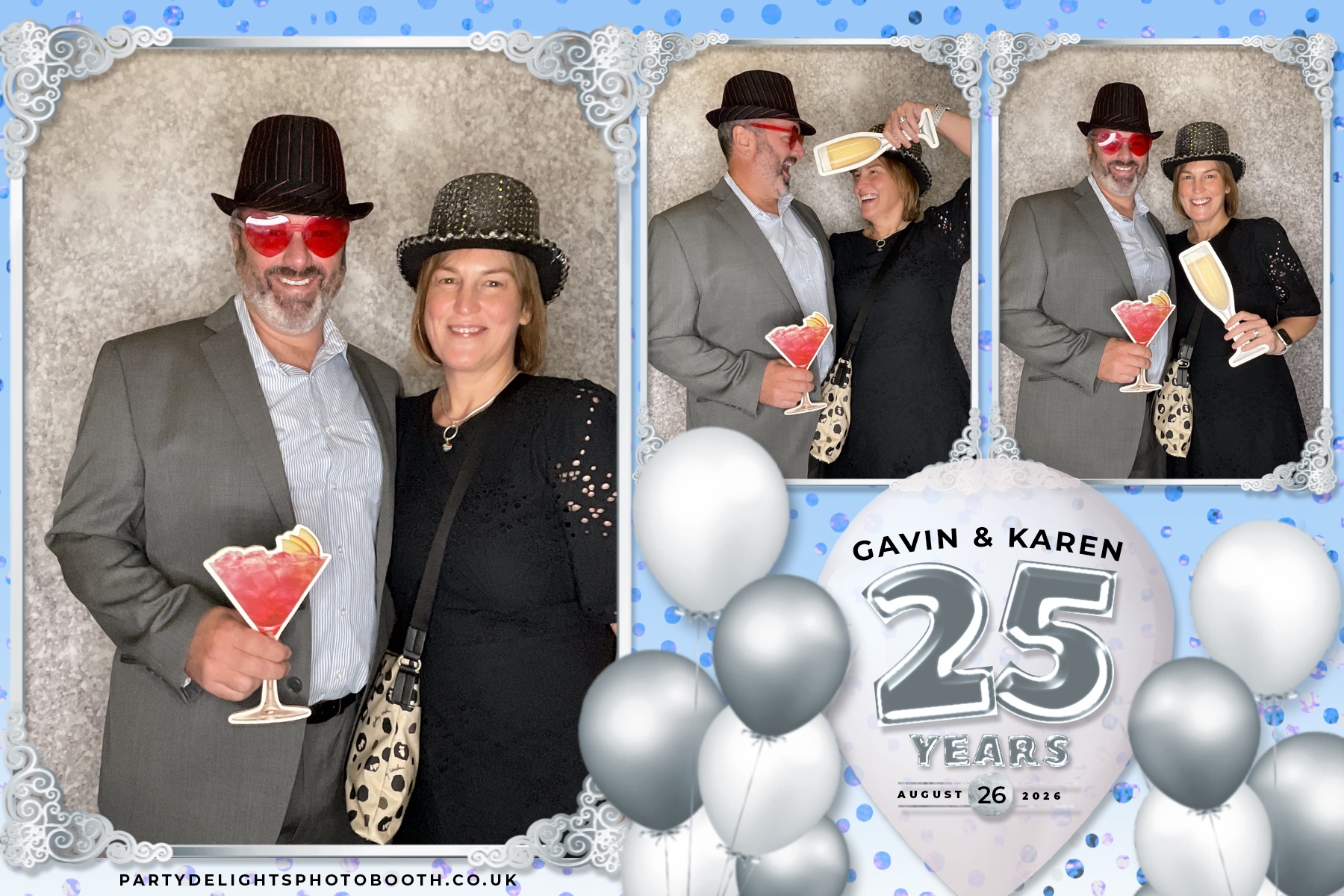 Wedding Anniversary - Karen and Gavin - Silver 25 Years | View more photos from the event at gallery.partydelightsphotobooth.co.uk/u/PartyDelightsPhotoBooth/Wedding-Anniversary-Karen-and-Gavin-Silver-25-Years