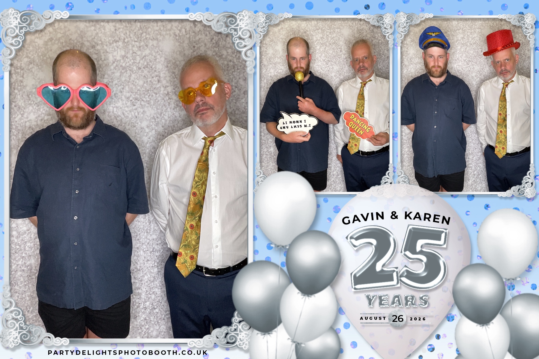 Wedding Anniversary - Karen and Gavin - Silver 25 Years | View more photos from the event at gallery.partydelightsphotobooth.co.uk/u/PartyDelightsPhotoBooth/Wedding-Anniversary-Karen-and-Gavin-Silver-25-Years