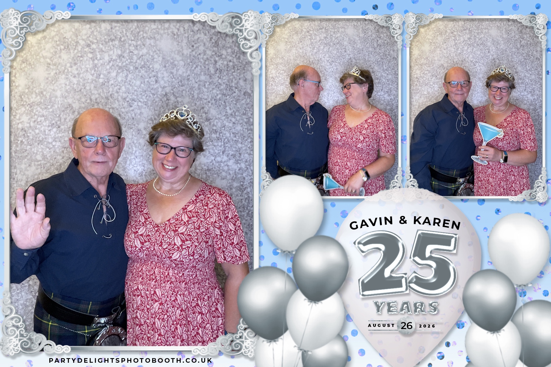 Wedding Anniversary - Karen and Gavin - Silver 25 Years | View more photos from the event at gallery.partydelightsphotobooth.co.uk/u/PartyDelightsPhotoBooth/Wedding-Anniversary-Karen-and-Gavin-Silver-25-Years