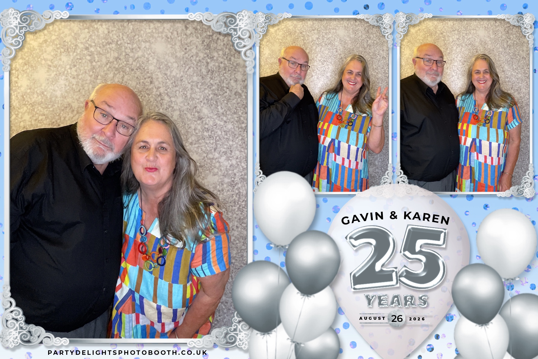 Wedding Anniversary - Karen and Gavin - Silver 25 Years | View more photos from the event at gallery.partydelightsphotobooth.co.uk/u/PartyDelightsPhotoBooth/Wedding-Anniversary-Karen-and-Gavin-Silver-25-Years