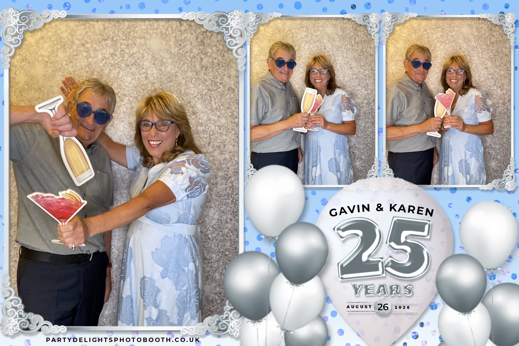 Wedding Anniversary - Karen and Gavin - Silver 25 Years | View more photos from the event at gallery.partydelightsphotobooth.co.uk/u/PartyDelightsPhotoBooth/Wedding-Anniversary-Karen-and-Gavin-Silver-25-Years