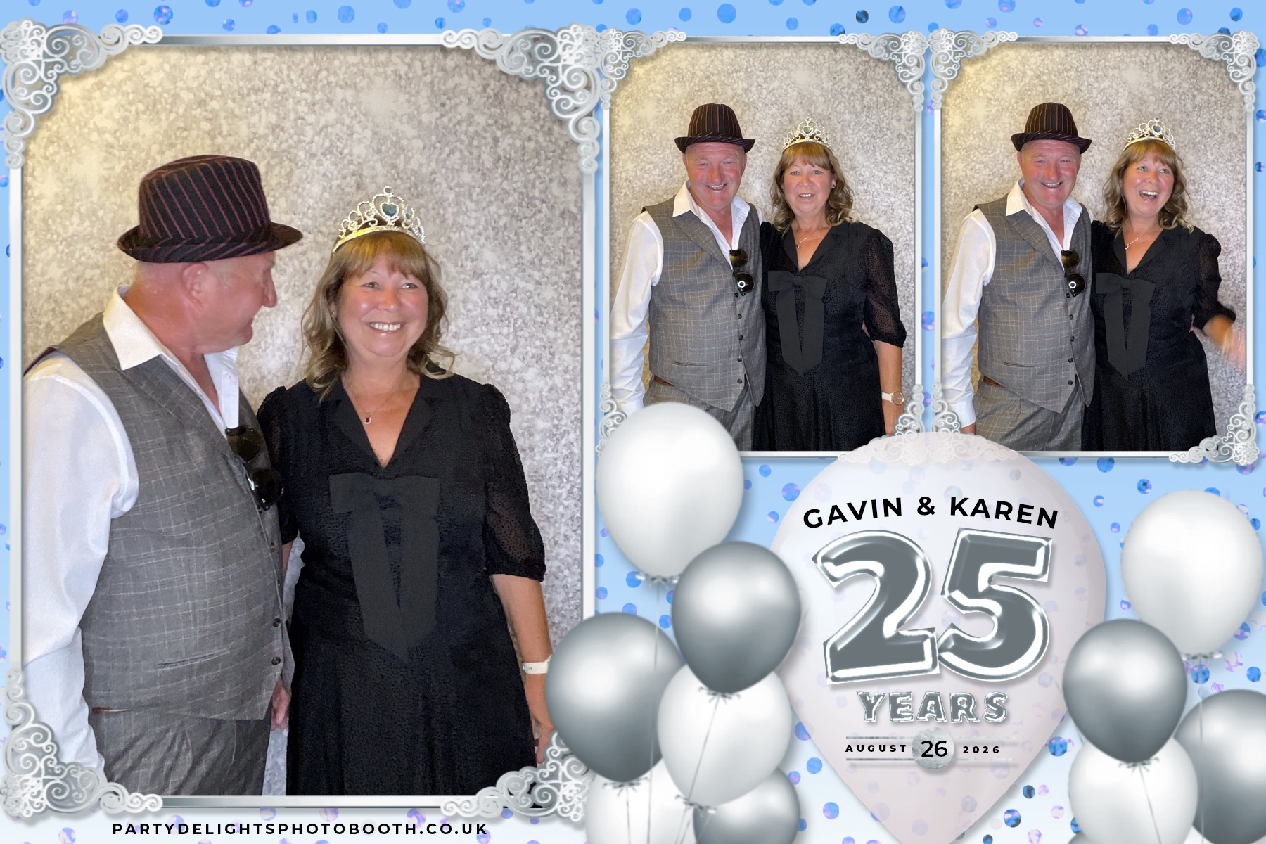 Wedding Anniversary - Karen and Gavin - Silver 25 Years | View more photos from the event at gallery.partydelightsphotobooth.co.uk/u/PartyDelightsPhotoBooth/Wedding-Anniversary-Karen-and-Gavin-Silver-25-Years
