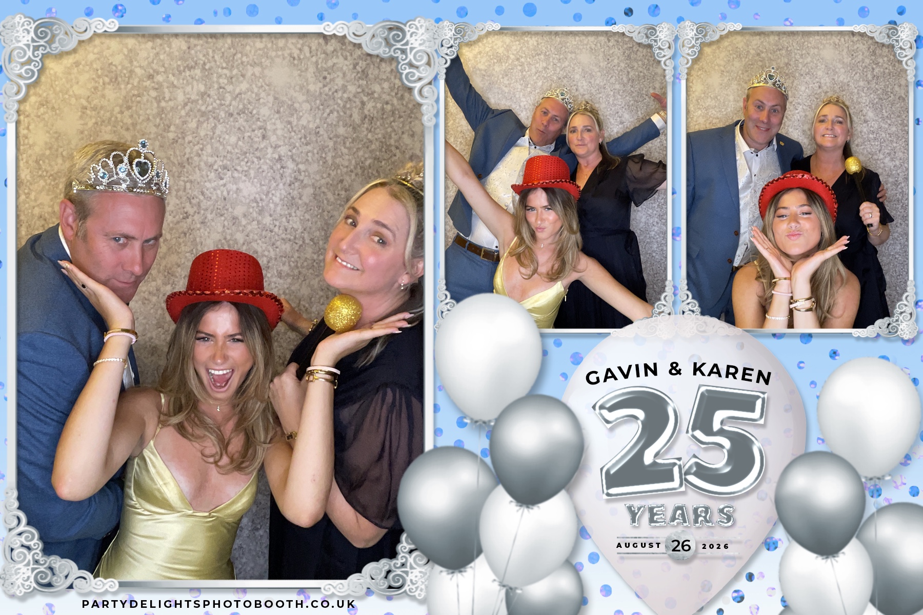 Wedding Anniversary - Karen and Gavin - Silver 25 Years | View more photos from the event at gallery.partydelightsphotobooth.co.uk/u/PartyDelightsPhotoBooth/Wedding-Anniversary-Karen-and-Gavin-Silver-25-Years