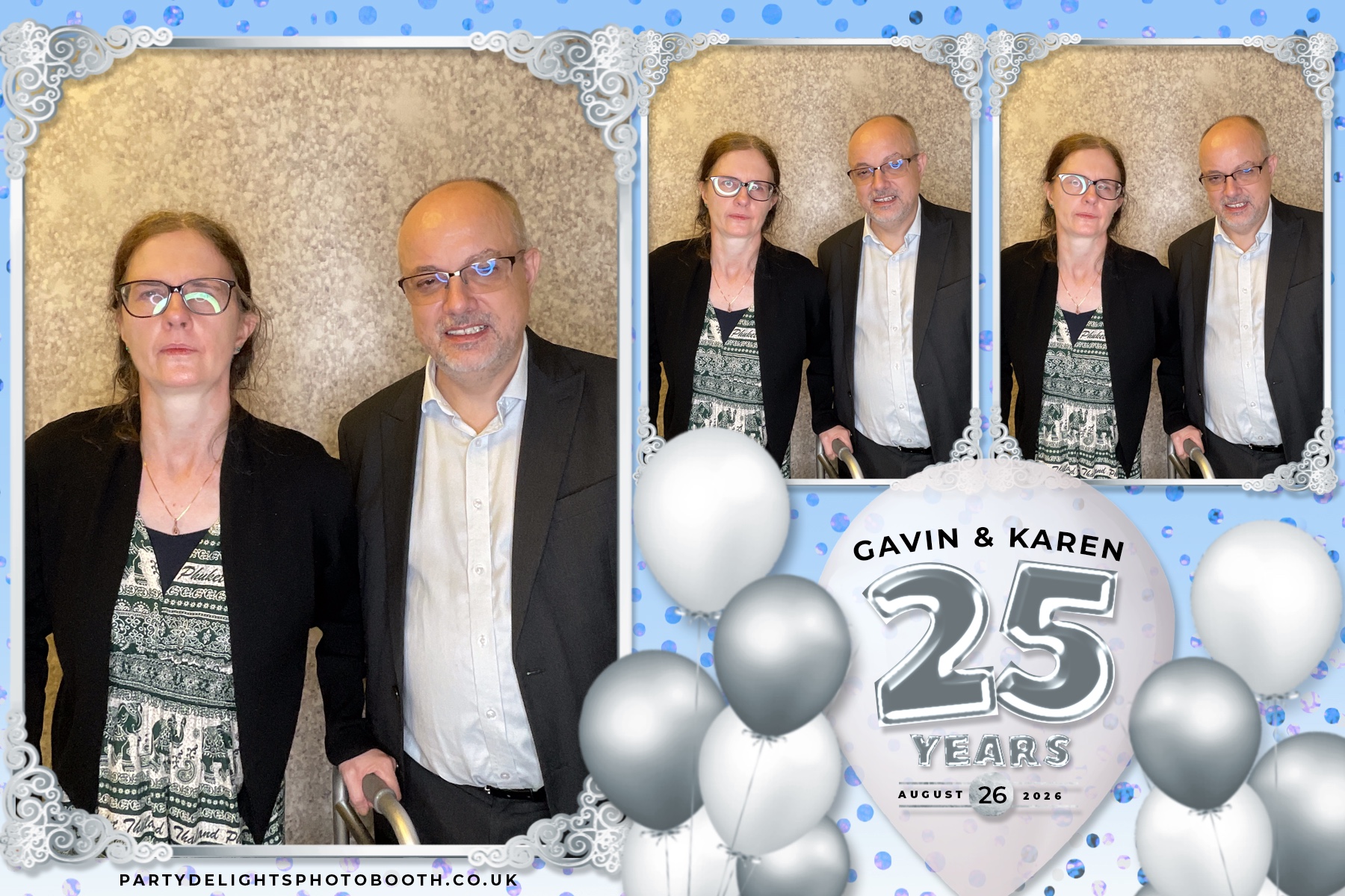 Wedding Anniversary - Karen and Gavin - Silver 25 Years | View more photos from the event at gallery.partydelightsphotobooth.co.uk/u/PartyDelightsPhotoBooth/Wedding-Anniversary-Karen-and-Gavin-Silver-25-Years