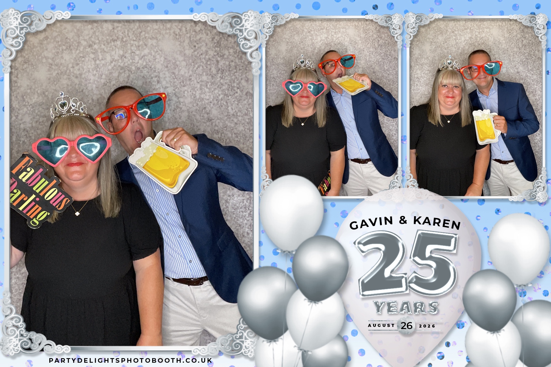 Wedding Anniversary - Karen and Gavin - Silver 25 Years | View more photos from the event at gallery.partydelightsphotobooth.co.uk/u/PartyDelightsPhotoBooth/Wedding-Anniversary-Karen-and-Gavin-Silver-25-Years