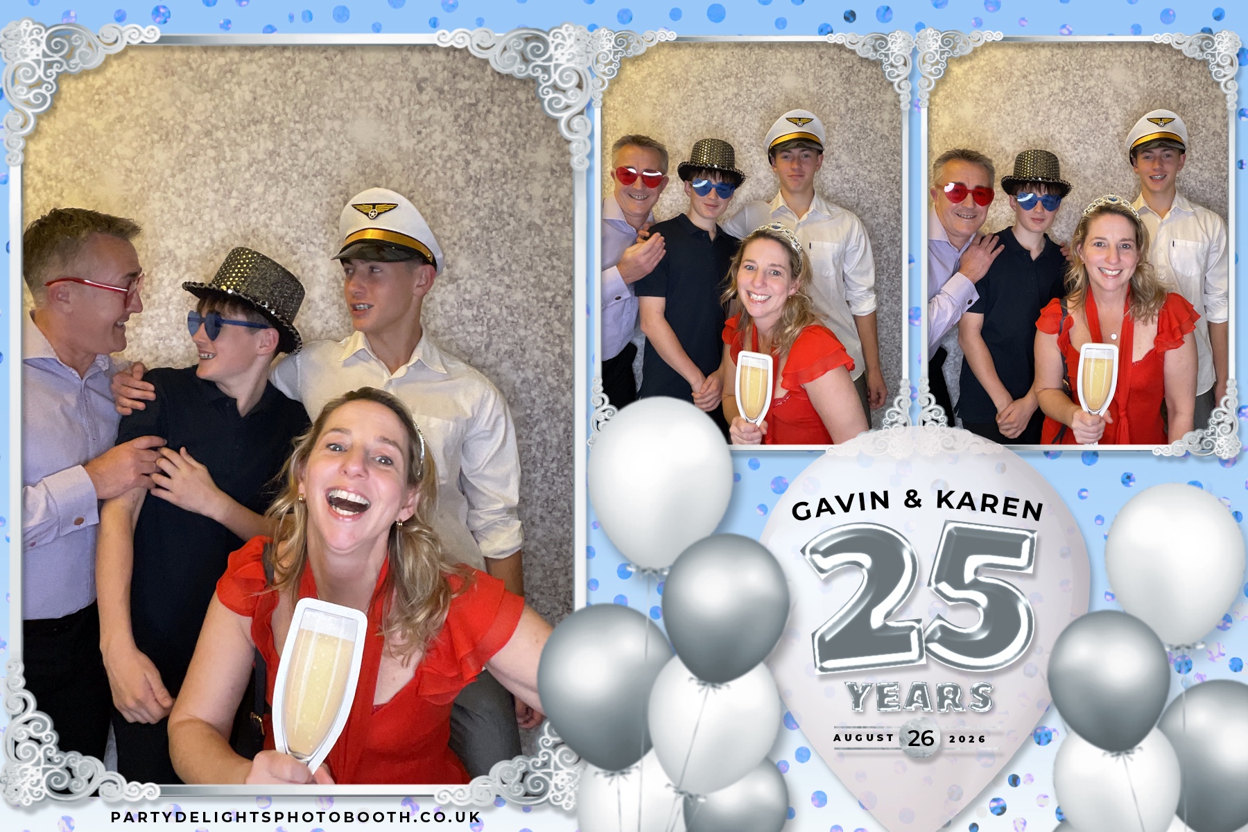 Wedding Anniversary - Karen and Gavin - Silver 25 Years | View more photos from the event at gallery.partydelightsphotobooth.co.uk/u/PartyDelightsPhotoBooth/Wedding-Anniversary-Karen-and-Gavin-Silver-25-Years