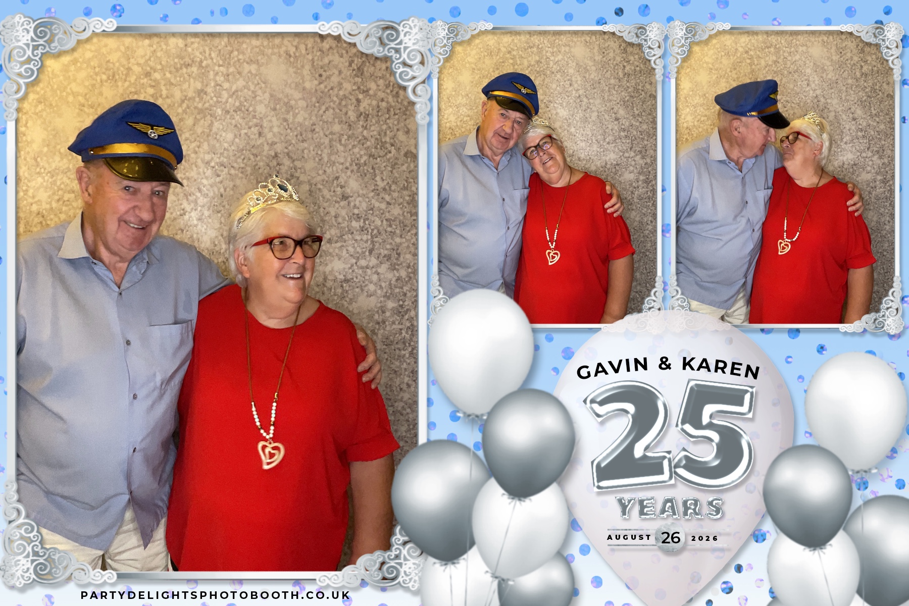 Wedding Anniversary - Karen and Gavin - Silver 25 Years | View more photos from the event at gallery.partydelightsphotobooth.co.uk/u/PartyDelightsPhotoBooth/Wedding-Anniversary-Karen-and-Gavin-Silver-25-Years