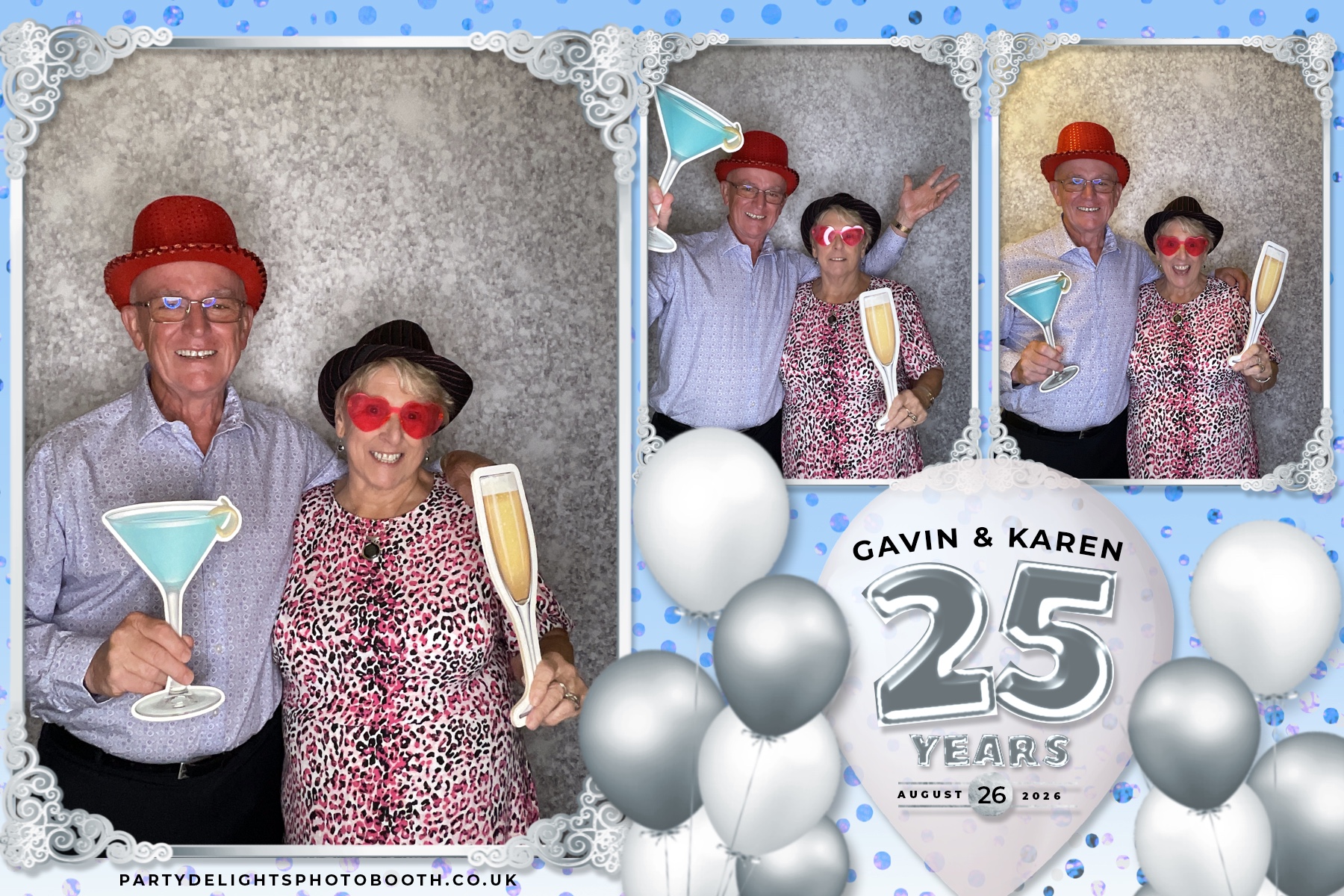 Wedding Anniversary - Karen and Gavin - Silver 25 Years | View more photos from the event at gallery.partydelightsphotobooth.co.uk/u/PartyDelightsPhotoBooth/Wedding-Anniversary-Karen-and-Gavin-Silver-25-Years