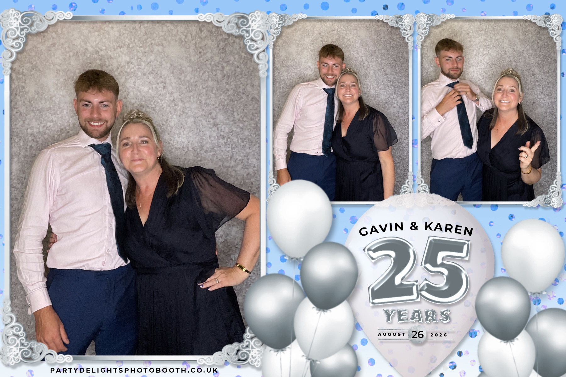 Wedding Anniversary - Karen and Gavin - Silver 25 Years | View more photos from the event at gallery.partydelightsphotobooth.co.uk/u/PartyDelightsPhotoBooth/Wedding-Anniversary-Karen-and-Gavin-Silver-25-Years