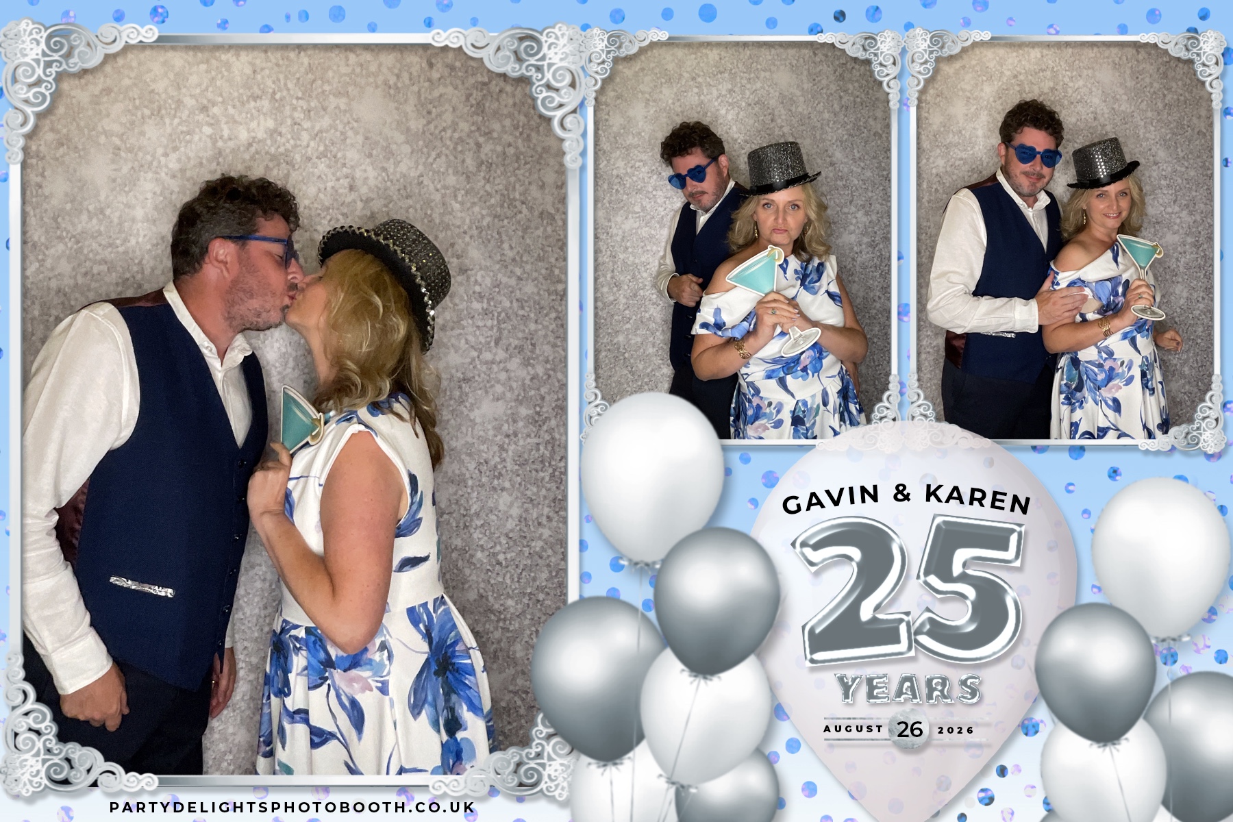 Wedding Anniversary - Karen and Gavin - Silver 25 Years | View more photos from the event at gallery.partydelightsphotobooth.co.uk/u/PartyDelightsPhotoBooth/Wedding-Anniversary-Karen-and-Gavin-Silver-25-Years