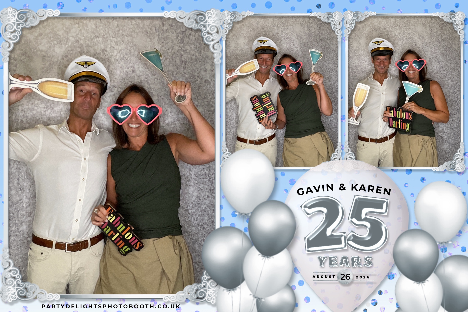 Wedding Anniversary - Karen and Gavin - Silver 25 Years | View more photos from the event at gallery.partydelightsphotobooth.co.uk/u/PartyDelightsPhotoBooth/Wedding-Anniversary-Karen-and-Gavin-Silver-25-Years