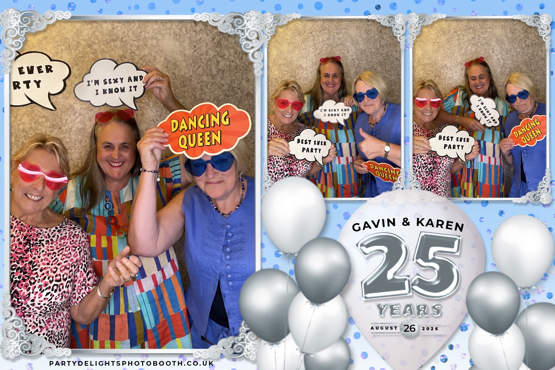 Wedding Anniversary - Karen and Gavin - Silver 25 Years | View more photos from the event at gallery.partydelightsphotobooth.co.uk/u/PartyDelightsPhotoBooth/Wedding-Anniversary-Karen-and-Gavin-Silver-25-Years