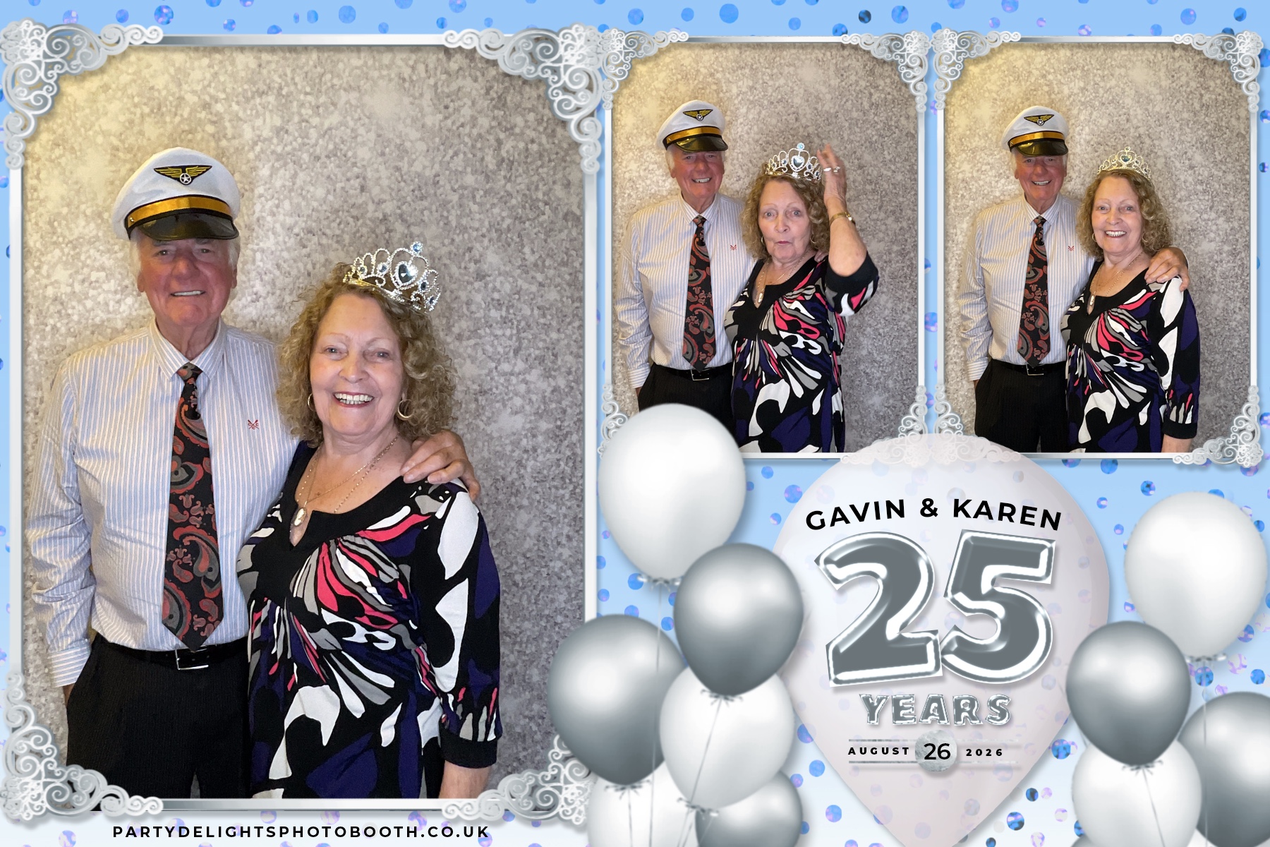 Wedding Anniversary - Karen and Gavin - Silver 25 Years | View more photos from the event at gallery.partydelightsphotobooth.co.uk/u/PartyDelightsPhotoBooth/Wedding-Anniversary-Karen-and-Gavin-Silver-25-Years