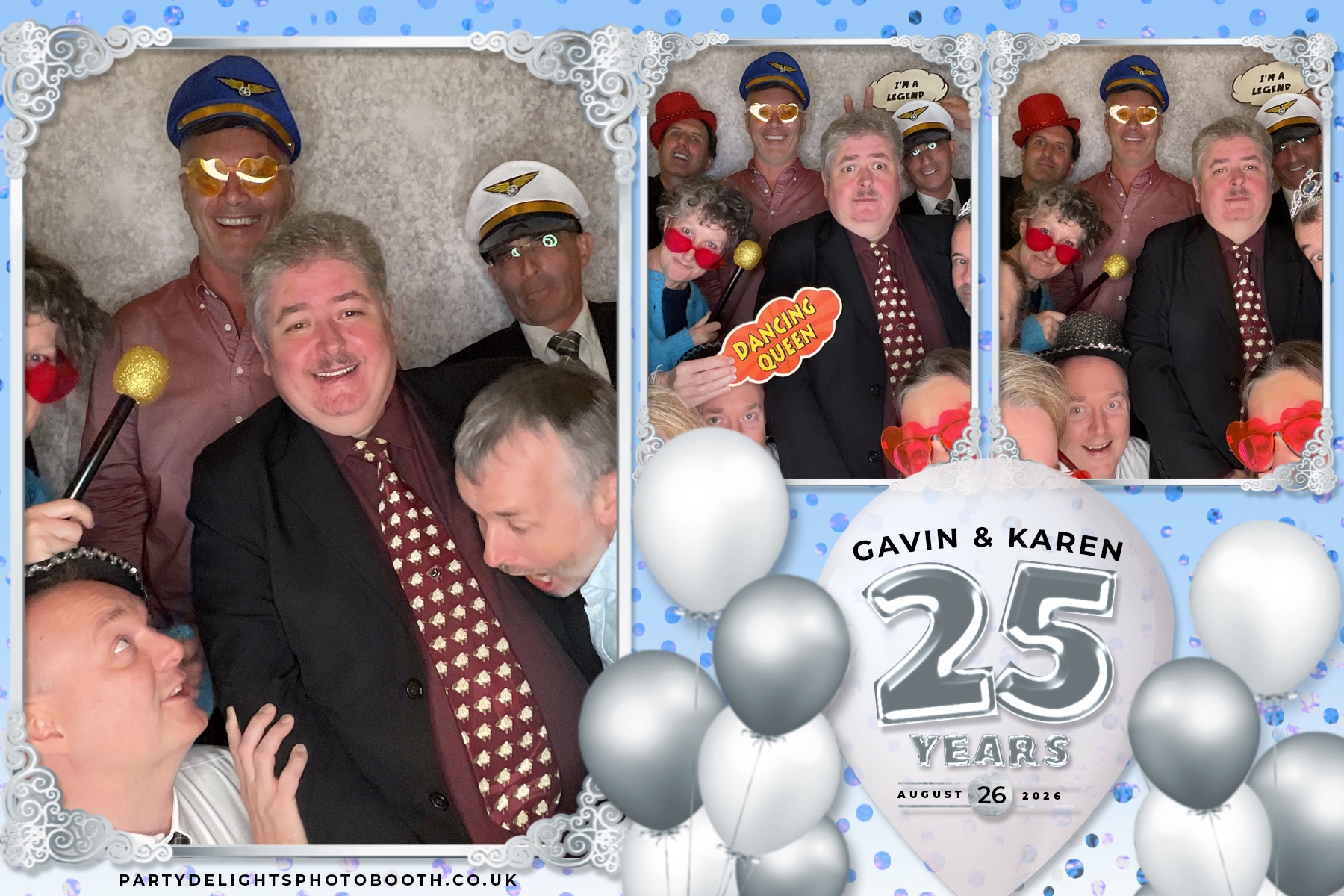 Wedding Anniversary - Karen and Gavin - Silver 25 Years | View more photos from the event at gallery.partydelightsphotobooth.co.uk/u/PartyDelightsPhotoBooth/Wedding-Anniversary-Karen-and-Gavin-Silver-25-Years