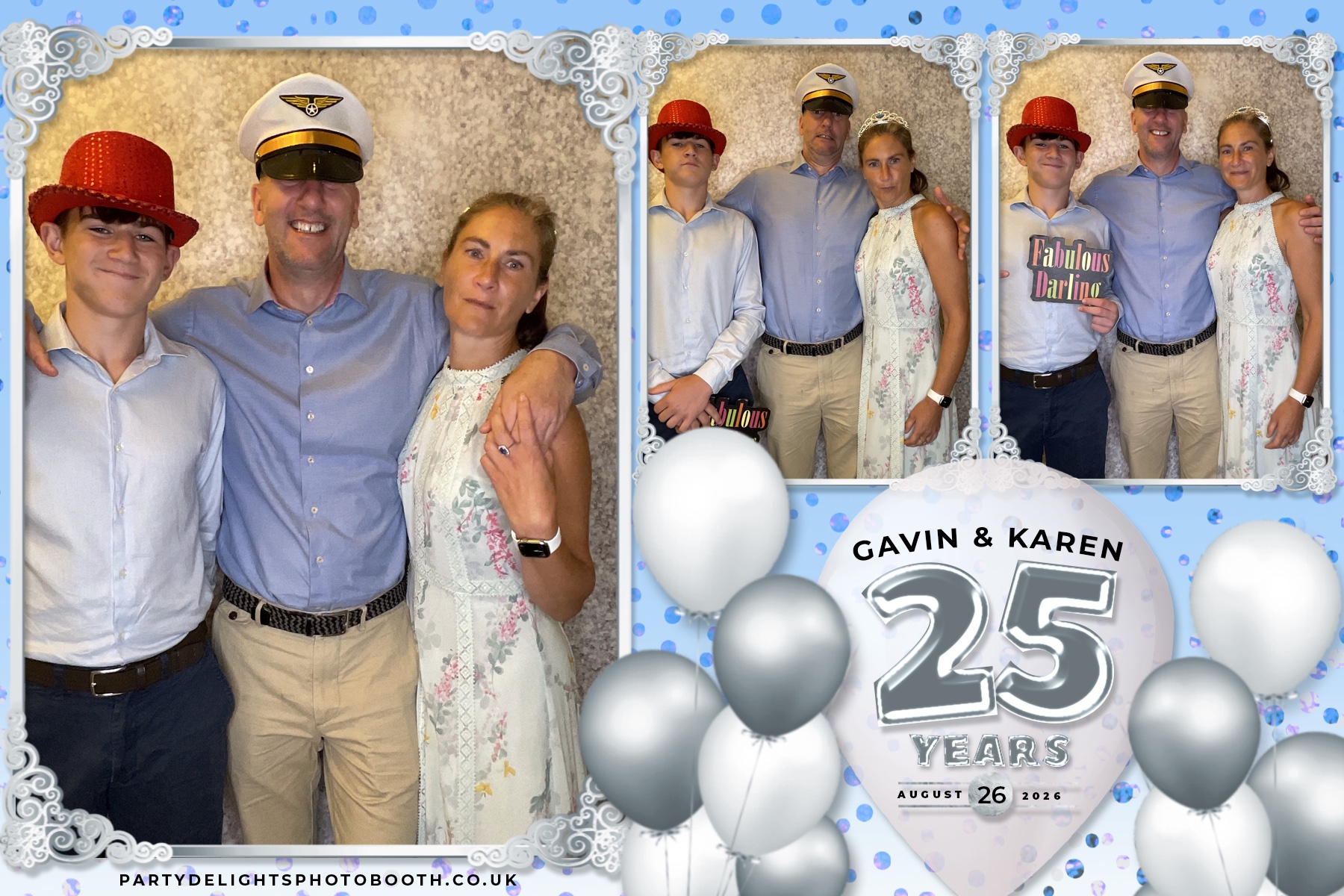 Wedding Anniversary - Karen and Gavin - Silver 25 Years | View more photos from the event at gallery.partydelightsphotobooth.co.uk/u/PartyDelightsPhotoBooth/Wedding-Anniversary-Karen-and-Gavin-Silver-25-Years