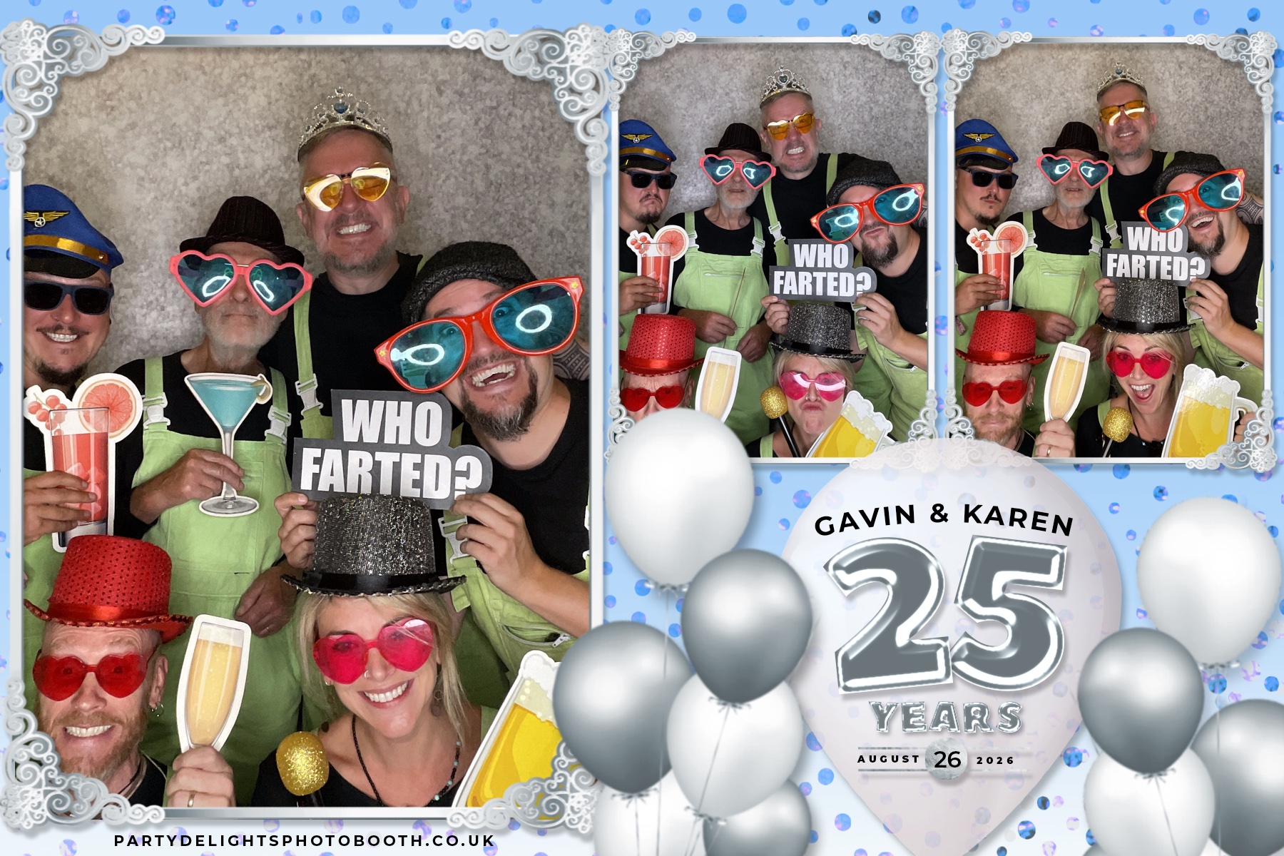 Wedding Anniversary - Karen and Gavin - Silver 25 Years | View more photos from the event at gallery.partydelightsphotobooth.co.uk/u/PartyDelightsPhotoBooth/Wedding-Anniversary-Karen-and-Gavin-Silver-25-Years