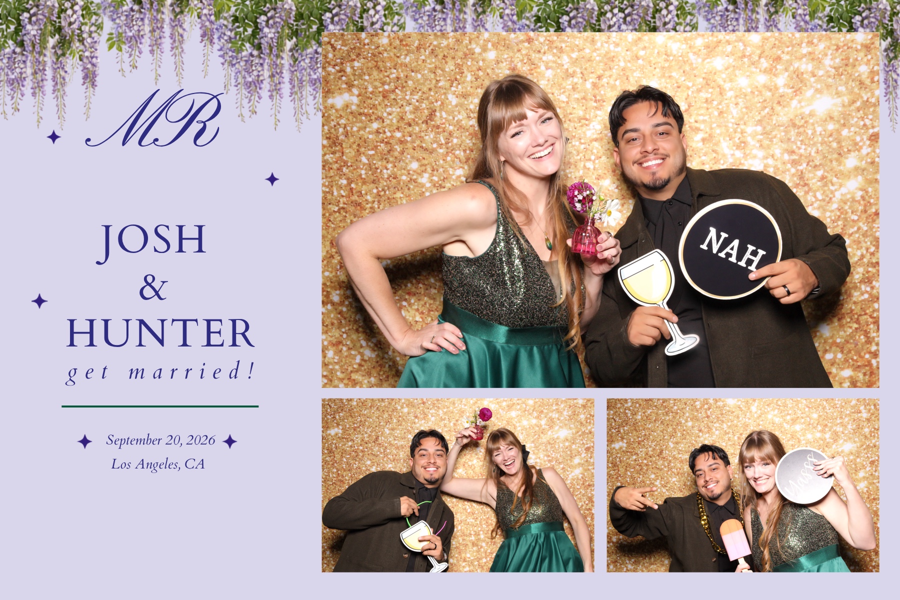 Josh + Hunter Wedding | View more photos from the event at v1.boothgallery.com/u/PhabPhotobooth/Josh-Hunter-Wedding
