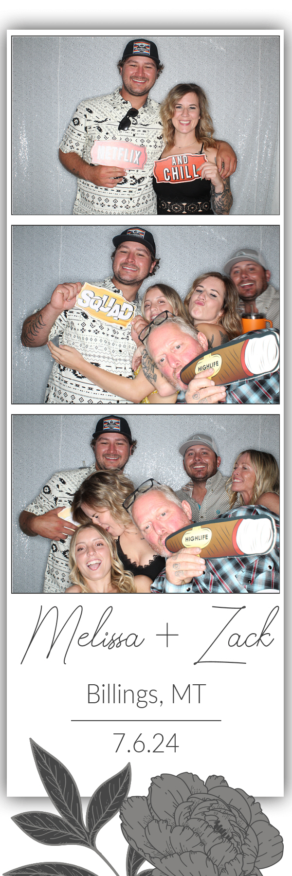 Melissa and Zack's Wedding | View more photos from the event at gallery.photoboothbillings.com/u/PhotoBoothBillings/Melissa-and-Zacks-Wedding