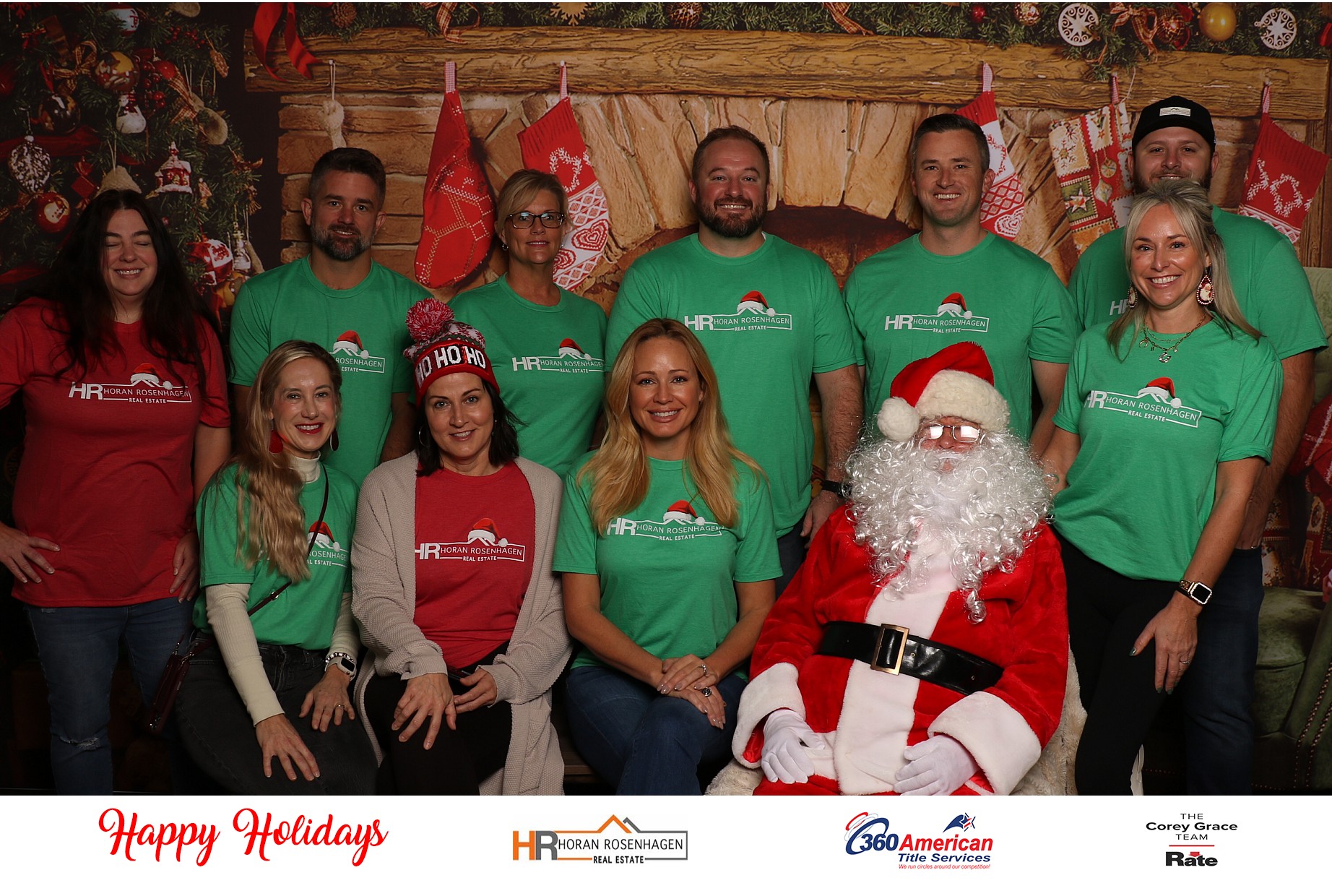Horan RosenHagen Santa Photo | View more photos from the event at gallery.photoboothcincy.com/u/PhotoBoothCincy/Horan-RosenHagen-Santa-Photo