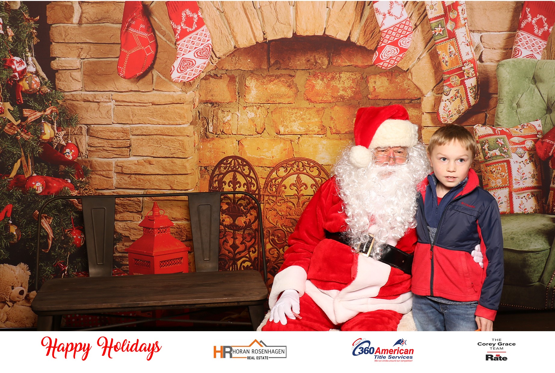 Horan RosenHagen Santa Photo | View more photos from the event at gallery.photoboothcincy.com/u/PhotoBoothCincy/Horan-RosenHagen-Santa-Photo