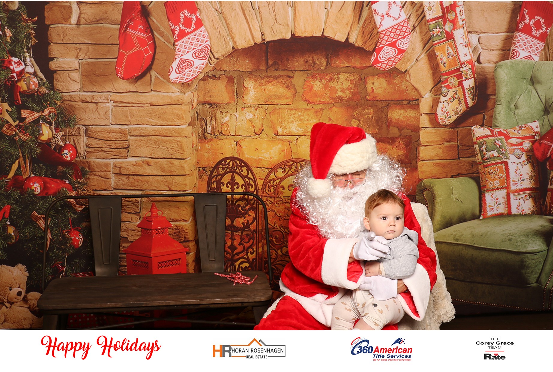Horan RosenHagen Santa Photo | View more photos from the event at gallery.photoboothcincy.com/u/PhotoBoothCincy/Horan-RosenHagen-Santa-Photo