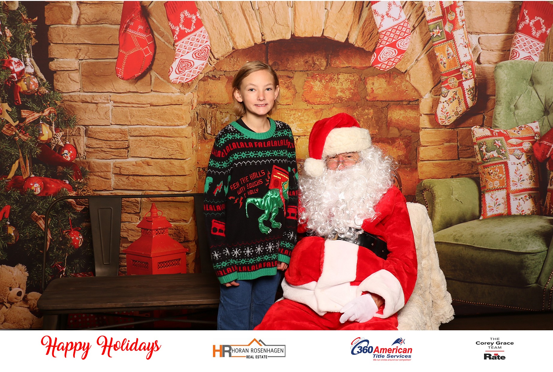 Horan RosenHagen Santa Photo | View more photos from the event at gallery.photoboothcincy.com/u/PhotoBoothCincy/Horan-RosenHagen-Santa-Photo