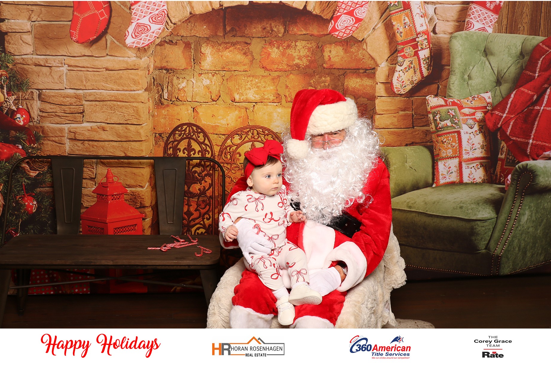 Horan RosenHagen Santa Photo | View more photos from the event at gallery.photoboothcincy.com/u/PhotoBoothCincy/Horan-RosenHagen-Santa-Photo