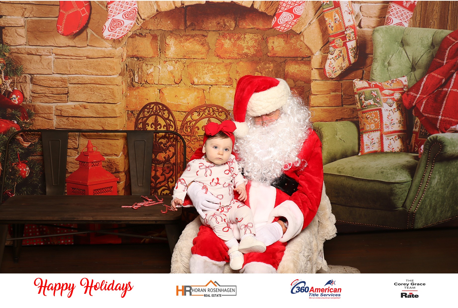 Horan RosenHagen Santa Photo | View more photos from the event at gallery.photoboothcincy.com/u/PhotoBoothCincy/Horan-RosenHagen-Santa-Photo