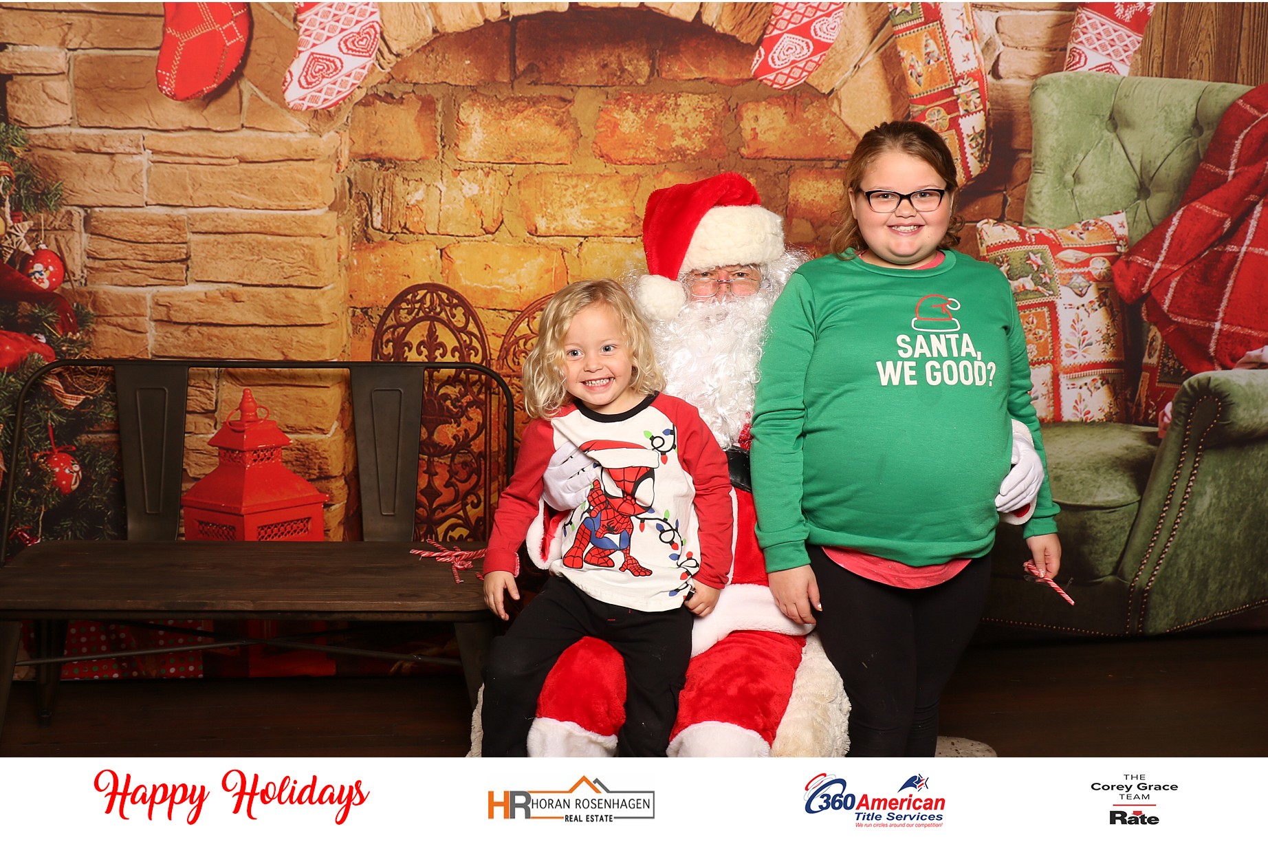 Horan RosenHagen Santa Photo | View more photos from the event at gallery.photoboothcincy.com/u/PhotoBoothCincy/Horan-RosenHagen-Santa-Photo