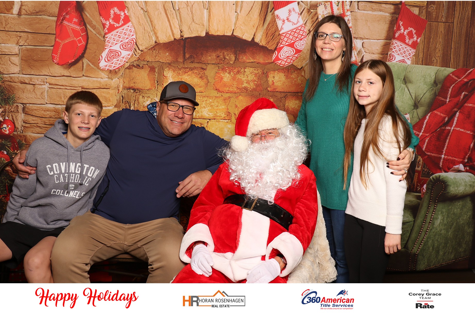 Horan RosenHagen Santa Photo | View more photos from the event at gallery.photoboothcincy.com/u/PhotoBoothCincy/Horan-RosenHagen-Santa-Photo