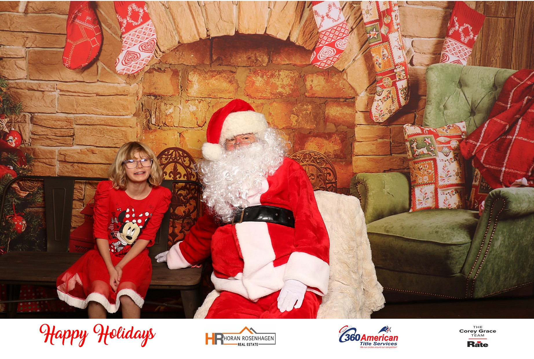 Horan RosenHagen Santa Photo | View more photos from the event at gallery.photoboothcincy.com/u/PhotoBoothCincy/Horan-RosenHagen-Santa-Photo