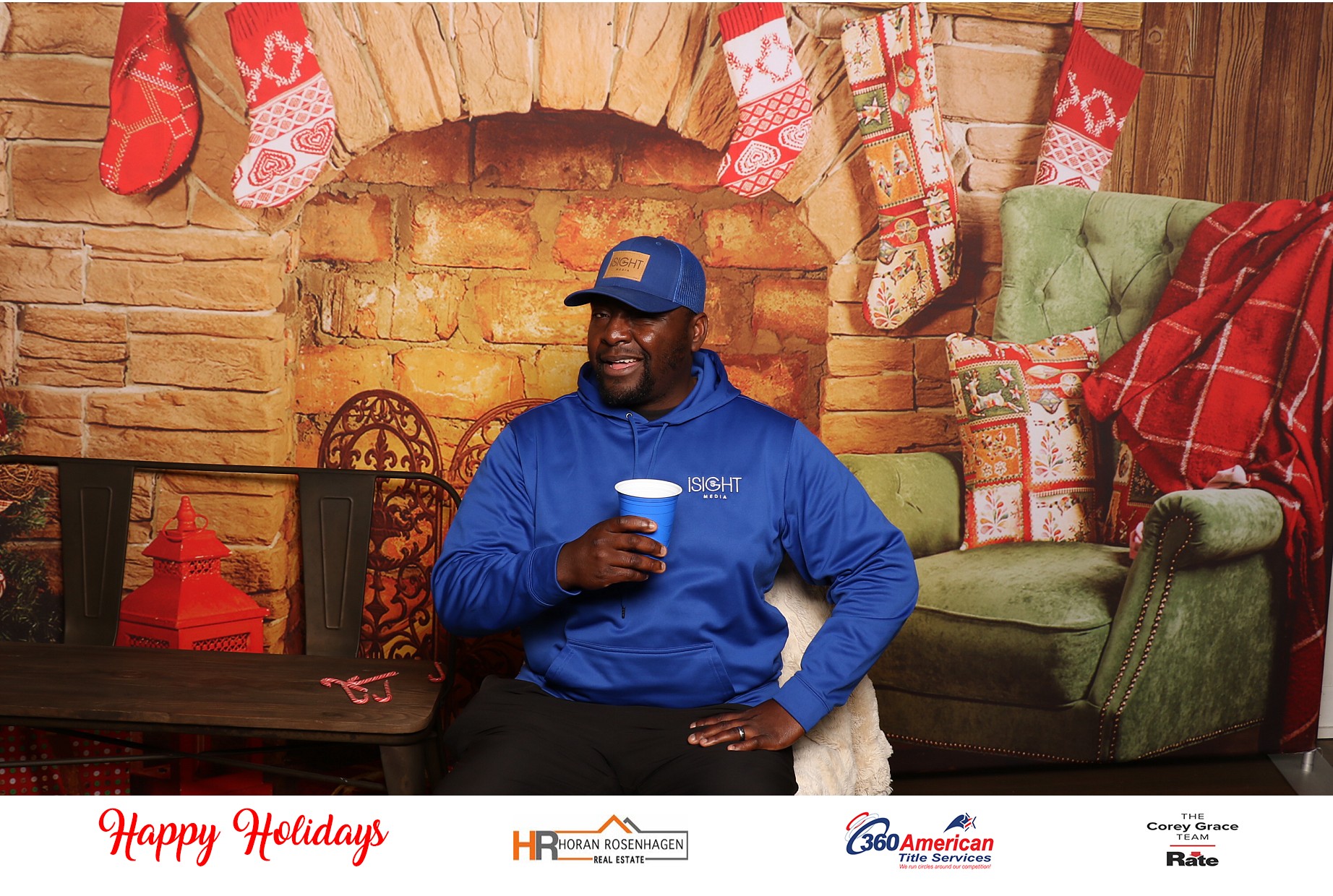 Horan RosenHagen Santa Photo | View more photos from the event at gallery.photoboothcincy.com/u/PhotoBoothCincy/Horan-RosenHagen-Santa-Photo