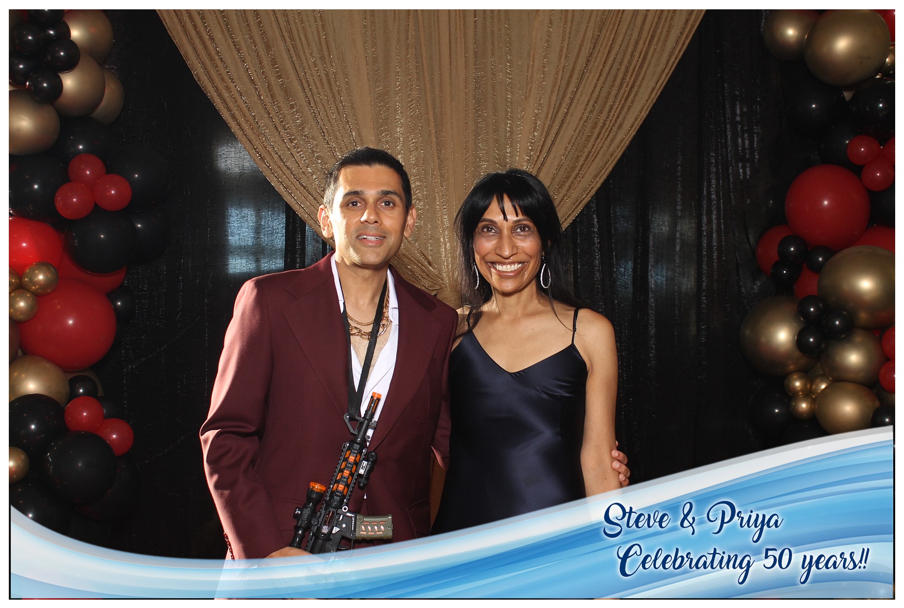 Steve & Priya Celebrating 50 Years | View more photos from the event at gallery.photoboothcincy.com/u/PhotoBoothCincy/Steve-Priya-Celebrating-50-Years