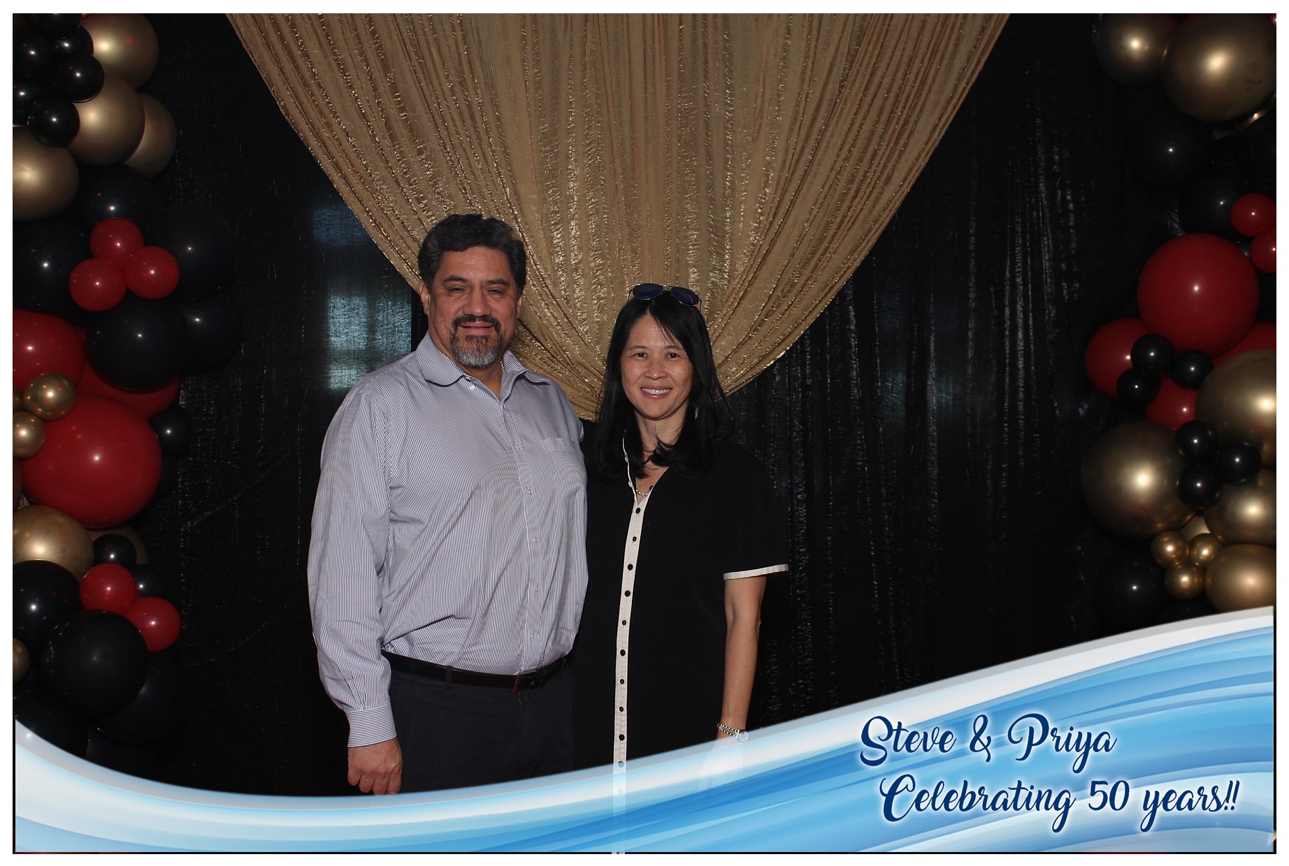 Steve & Priya Celebrating 50 Years | View more photos from the event at gallery.photoboothcincy.com/u/PhotoBoothCincy/Steve-Priya-Celebrating-50-Years