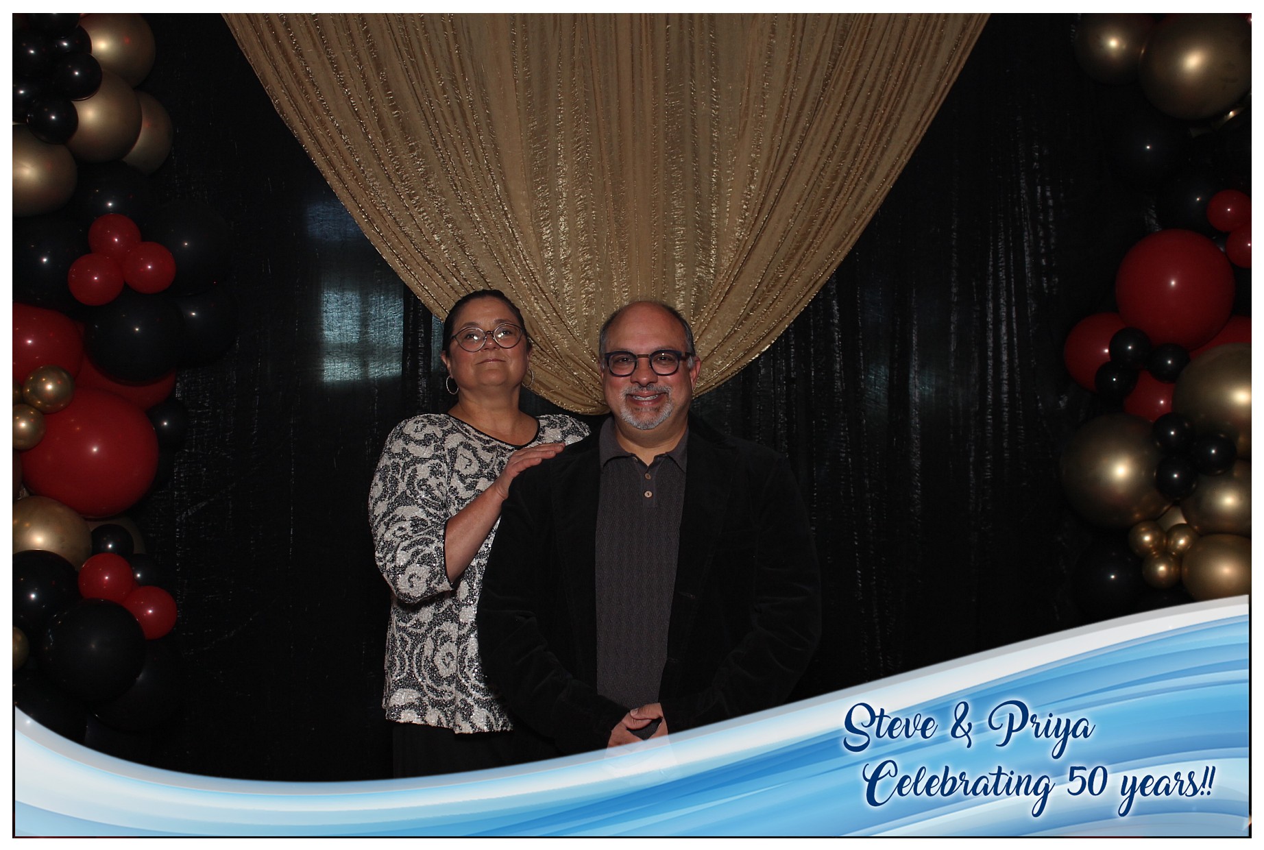 Steve & Priya Celebrating 50 Years | View more photos from the event at gallery.photoboothcincy.com/u/PhotoBoothCincy/Steve-Priya-Celebrating-50-Years
