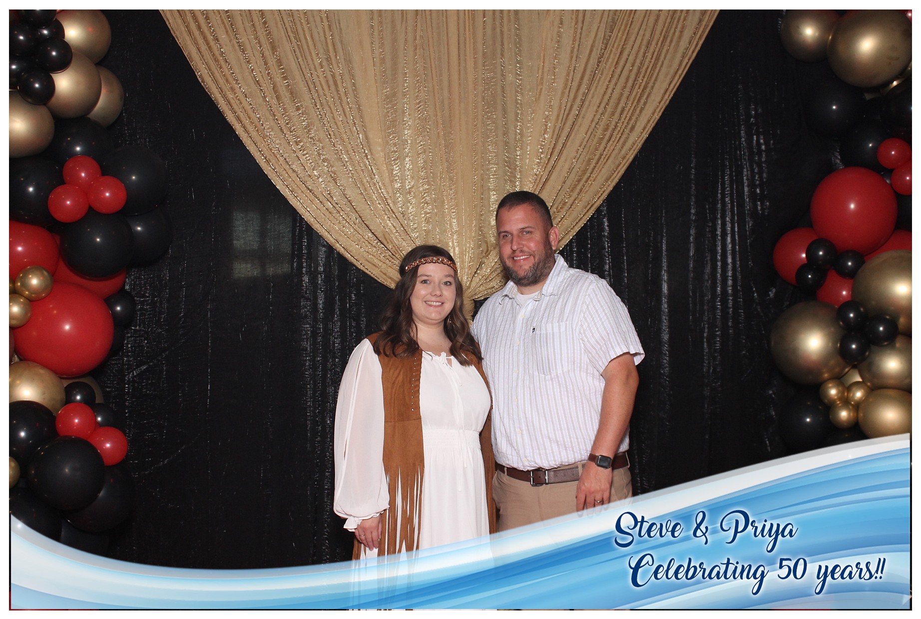 Steve & Priya Celebrating 50 Years | View more photos from the event at gallery.photoboothcincy.com/u/PhotoBoothCincy/Steve-Priya-Celebrating-50-Years