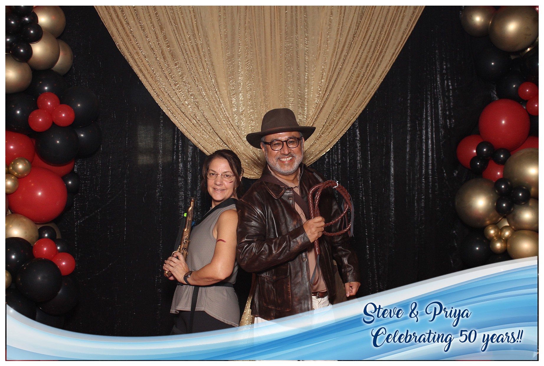 Steve & Priya Celebrating 50 Years | View more photos from the event at gallery.photoboothcincy.com/u/PhotoBoothCincy/Steve-Priya-Celebrating-50-Years