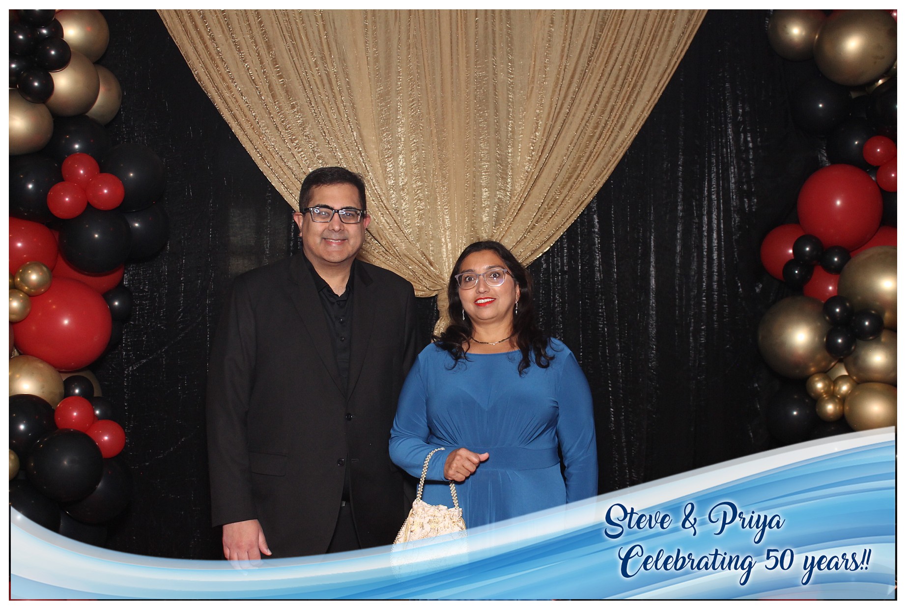 Steve & Priya Celebrating 50 Years | View more photos from the event at gallery.photoboothcincy.com/u/PhotoBoothCincy/Steve-Priya-Celebrating-50-Years