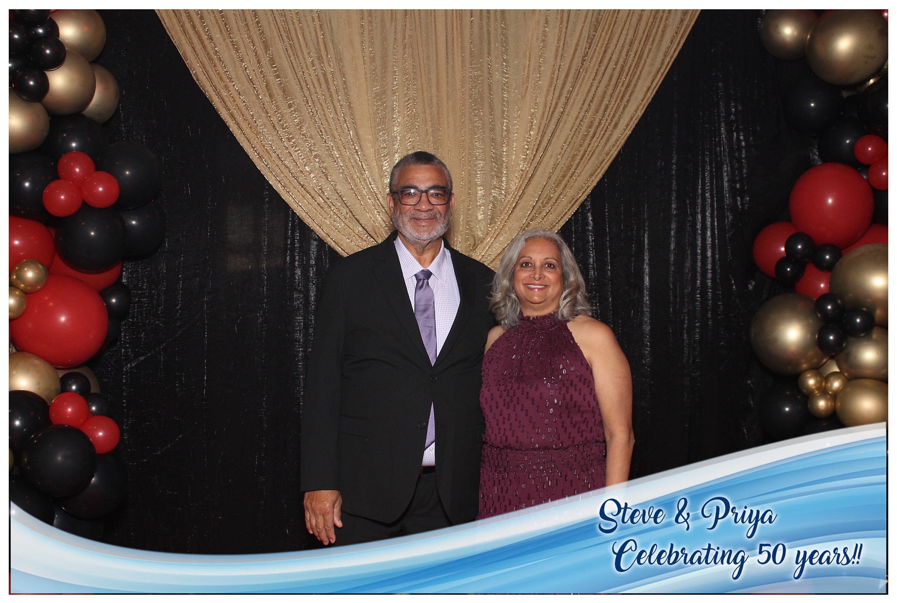 Steve & Priya Celebrating 50 Years | View more photos from the event at gallery.photoboothcincy.com/u/PhotoBoothCincy/Steve-Priya-Celebrating-50-Years