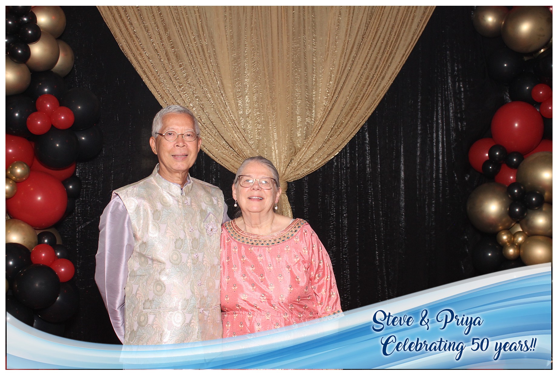 Steve & Priya Celebrating 50 Years | View more photos from the event at gallery.photoboothcincy.com/u/PhotoBoothCincy/Steve-Priya-Celebrating-50-Years